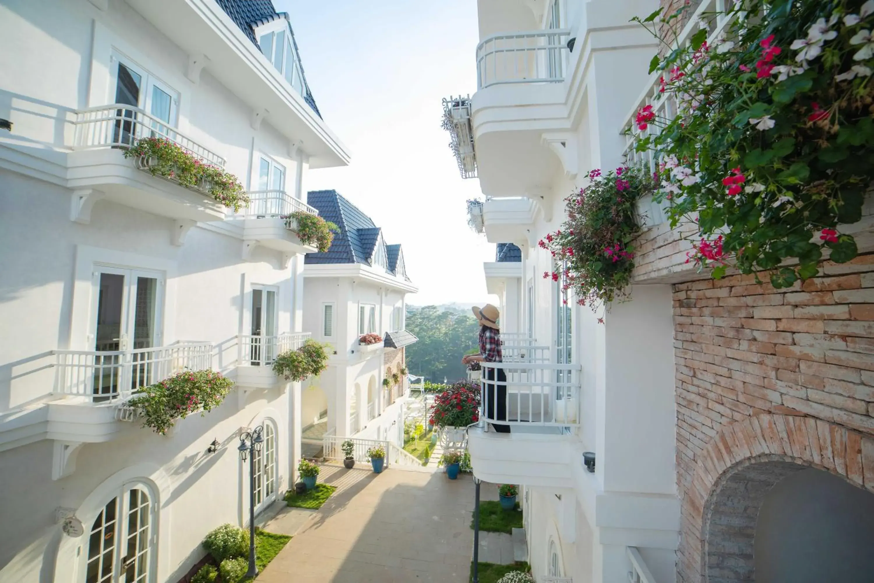 Balcony/Terrace in Dalat De Charme Village