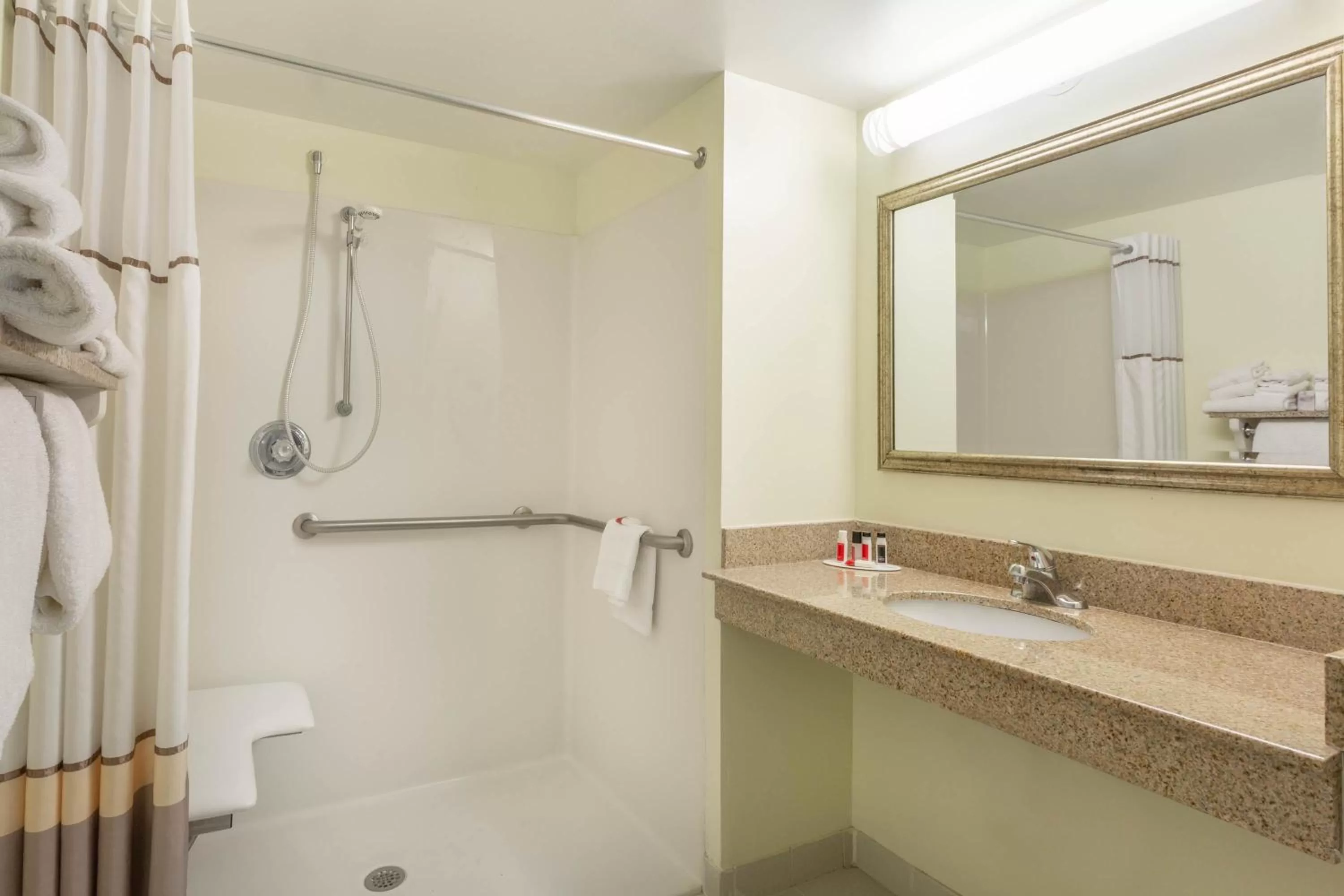 Bathroom in Ramada Plaza by Wyndham Virginia Beach Oceanfront