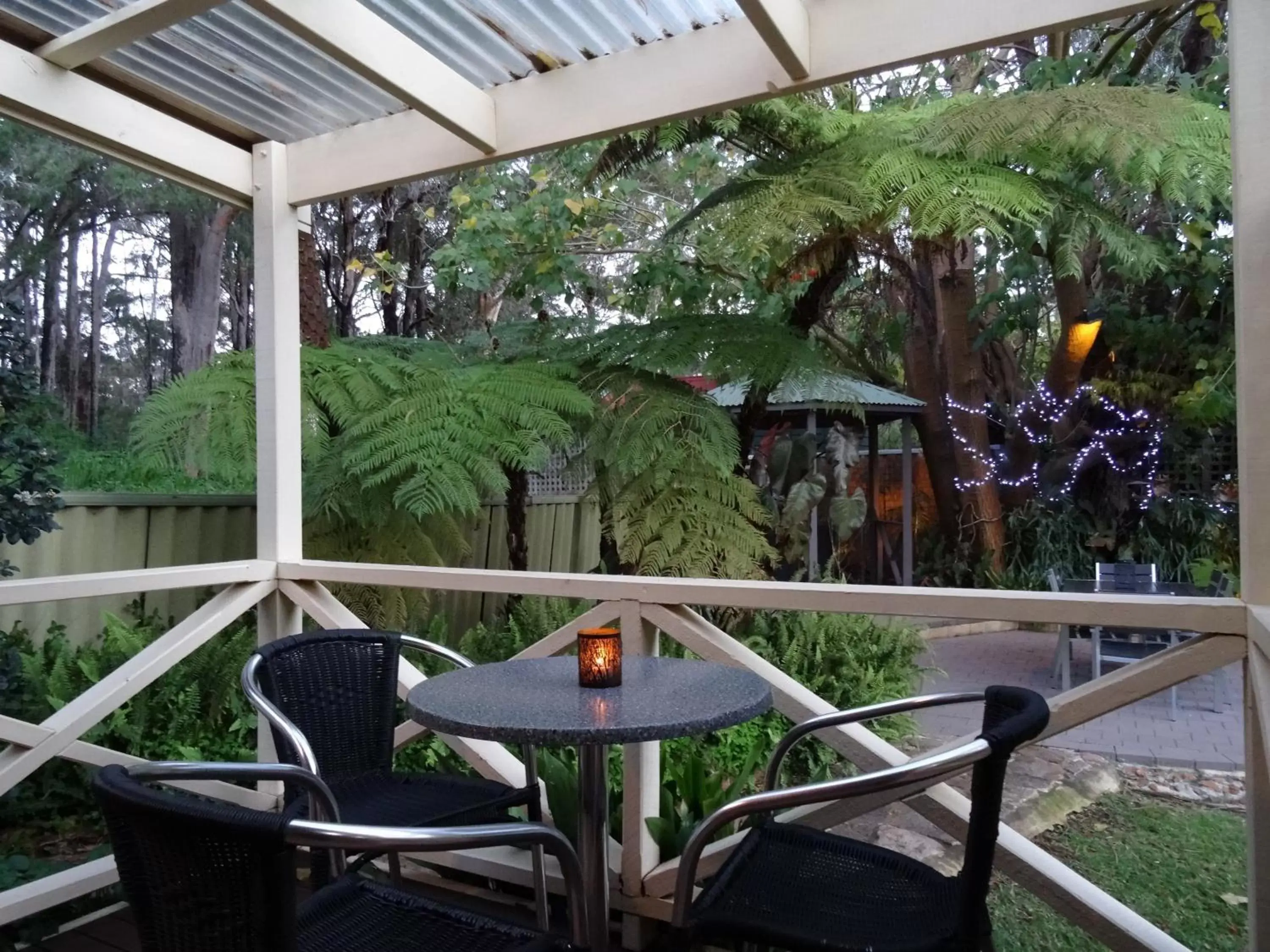 Night, Balcony/Terrace in Edge Of The Forest Motel