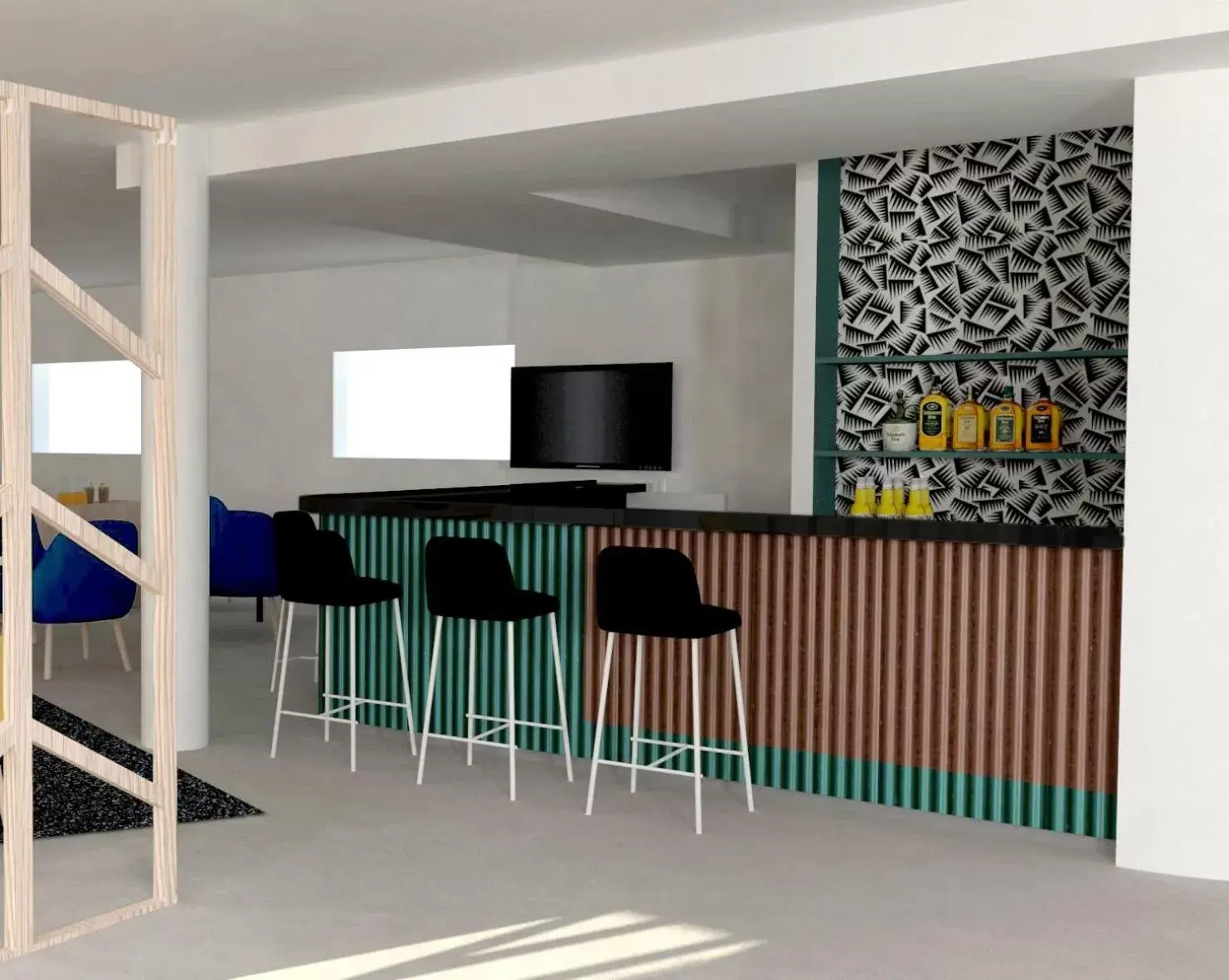 Lounge or bar, TV/Entertainment Center in ibis Styles Marseille Plan de Campagne