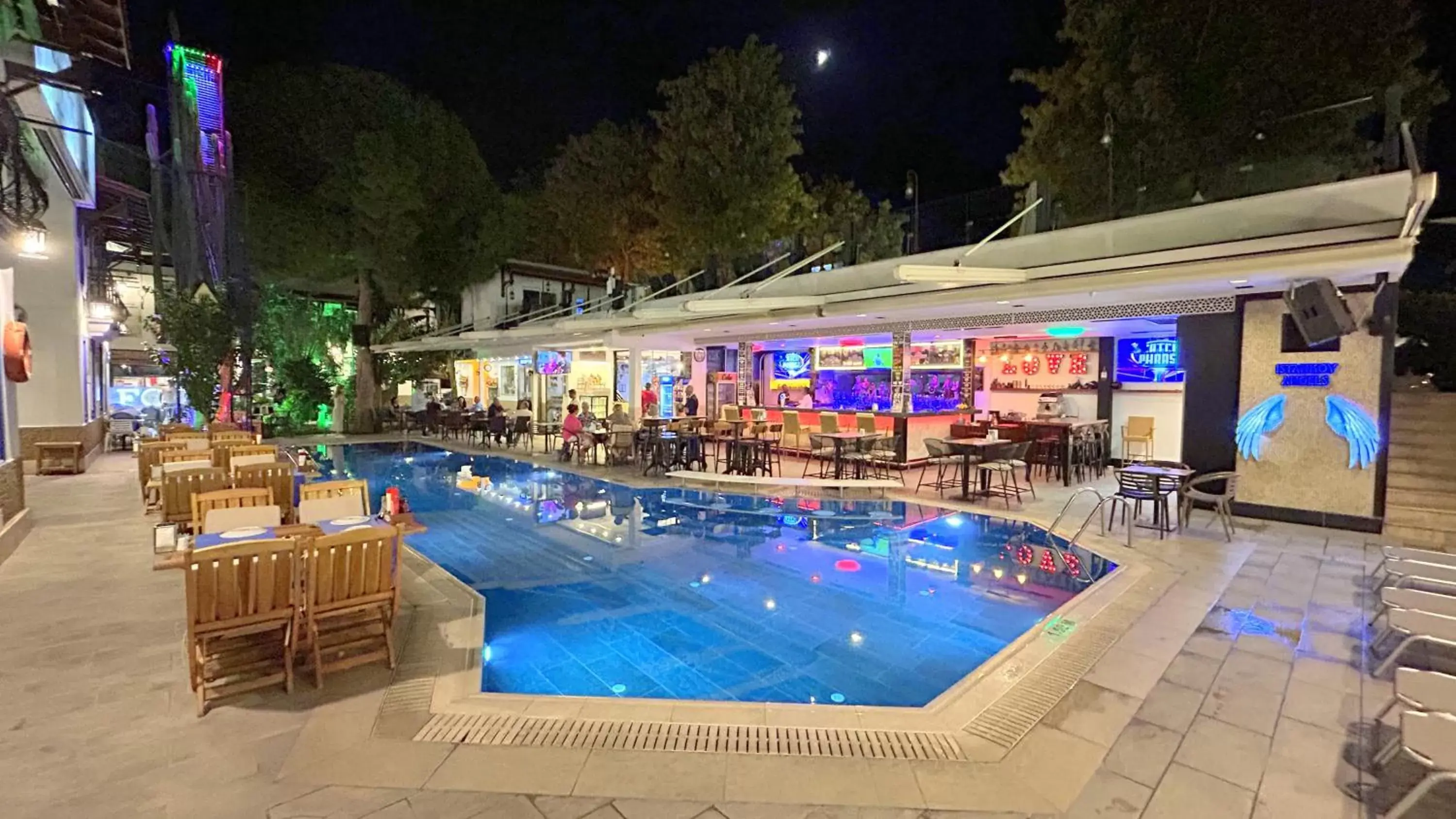 Night, Swimming Pool in Istankoy Hotel