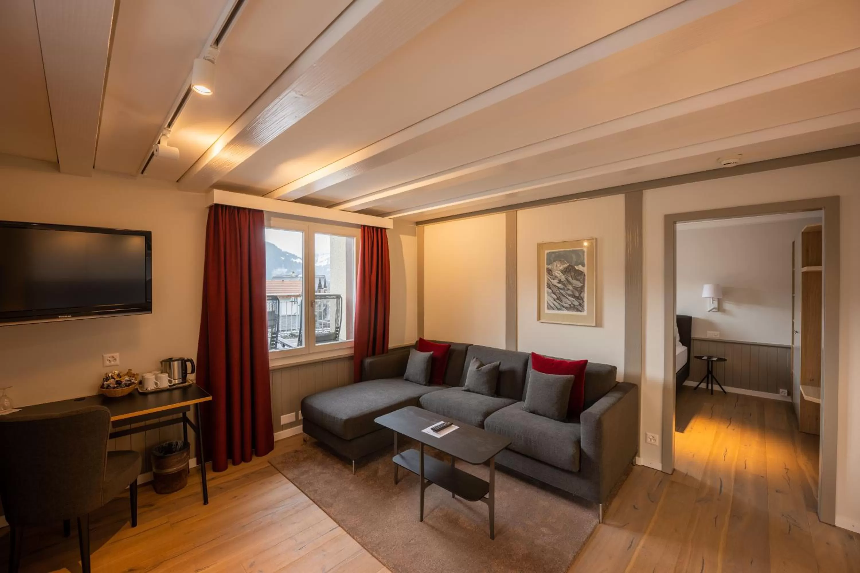 Living room in Hotel Spinne Grindelwald