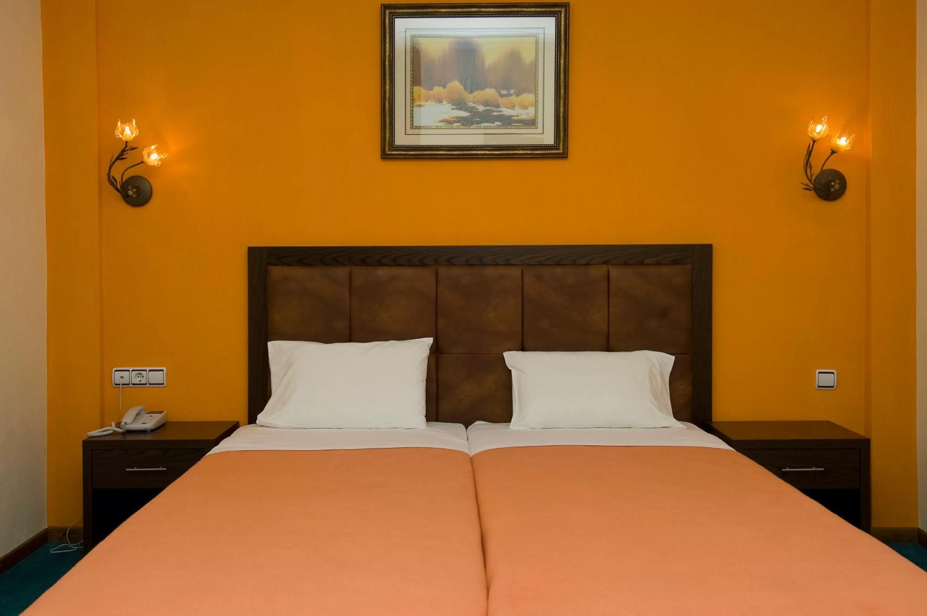 Photo of the whole room, Bed in Achillion Palace