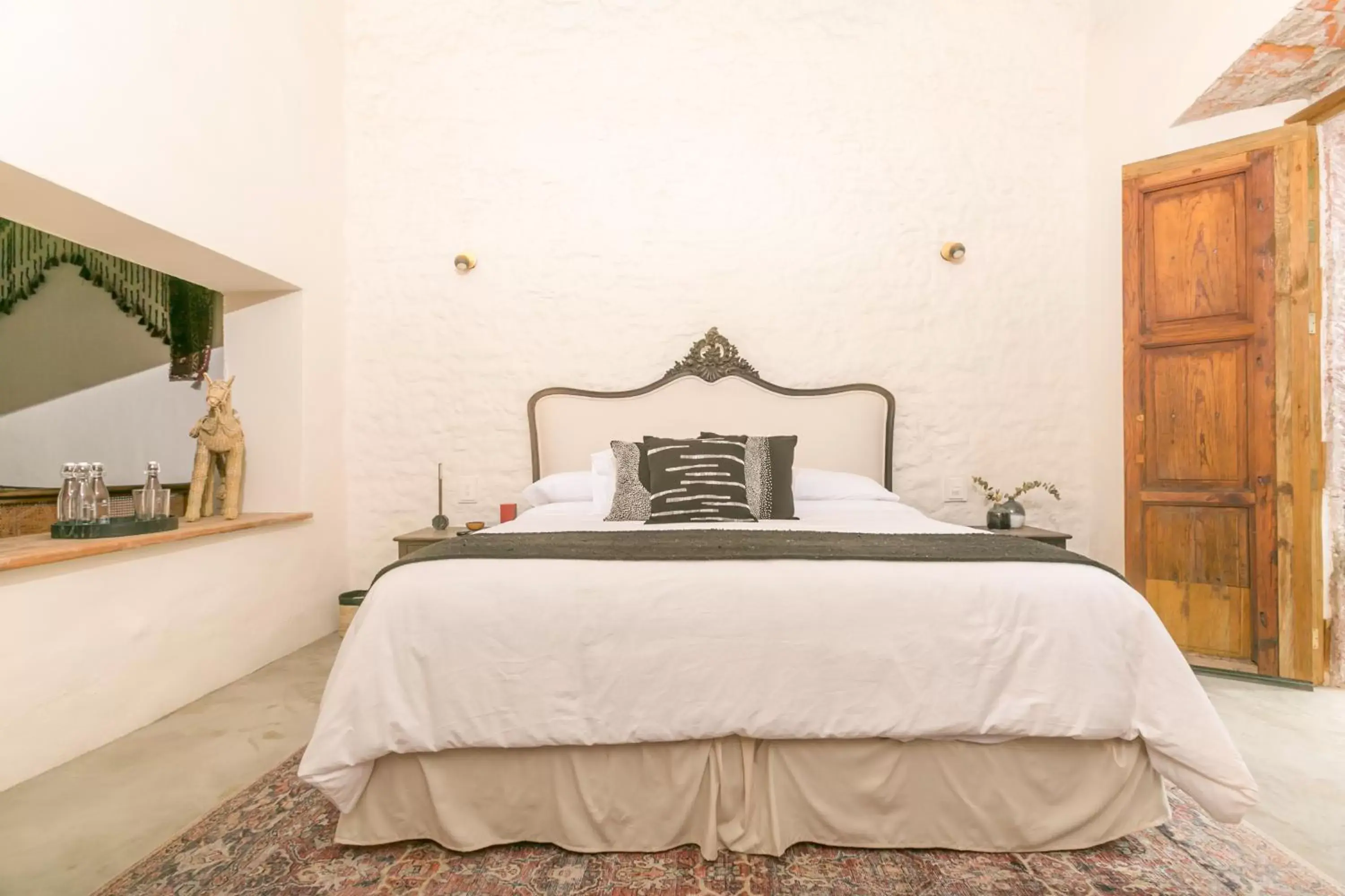 Bed in Orchid House San Miguel de Allende