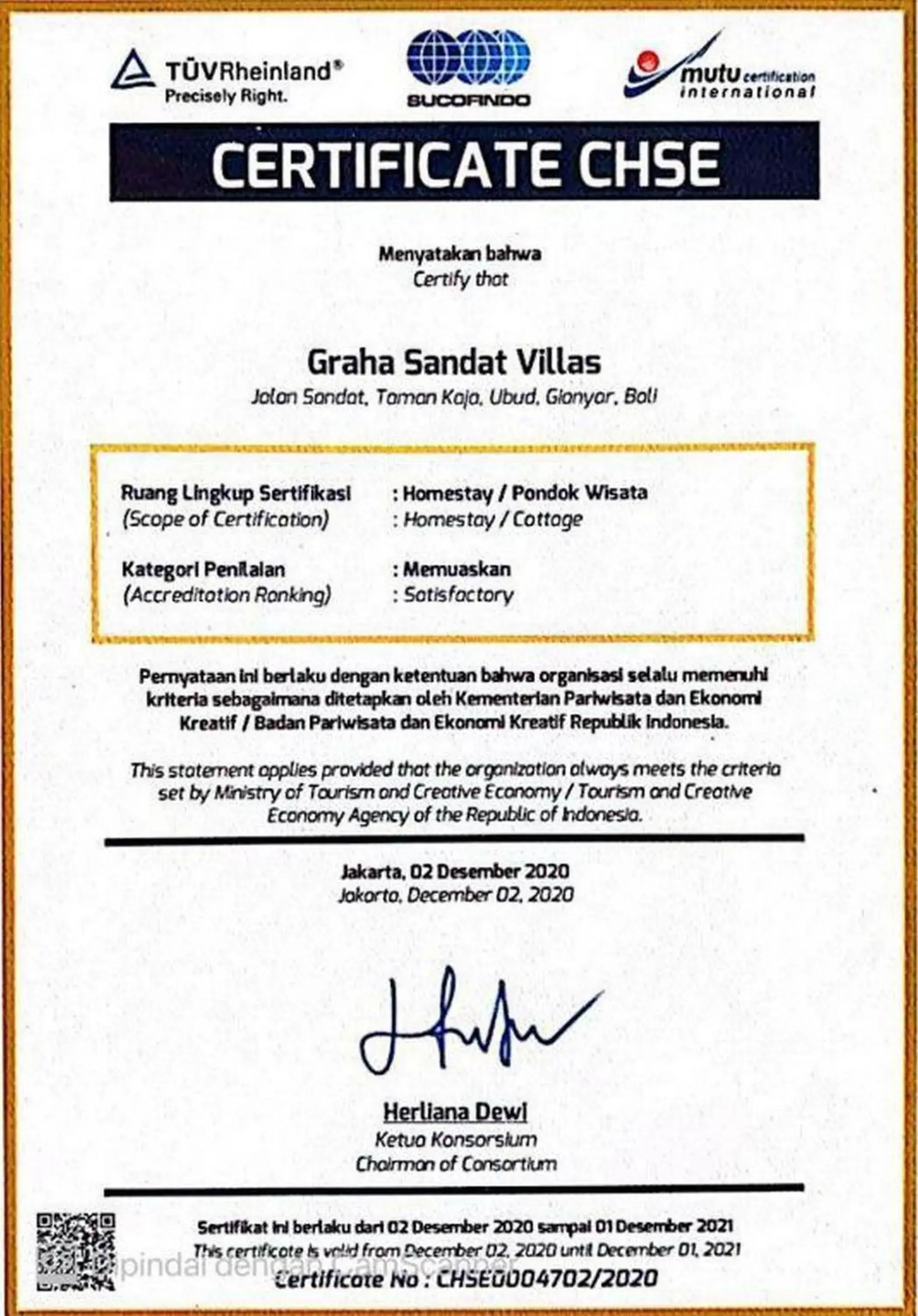 Logo/Certificate/Sign in Graha Sandat Villas