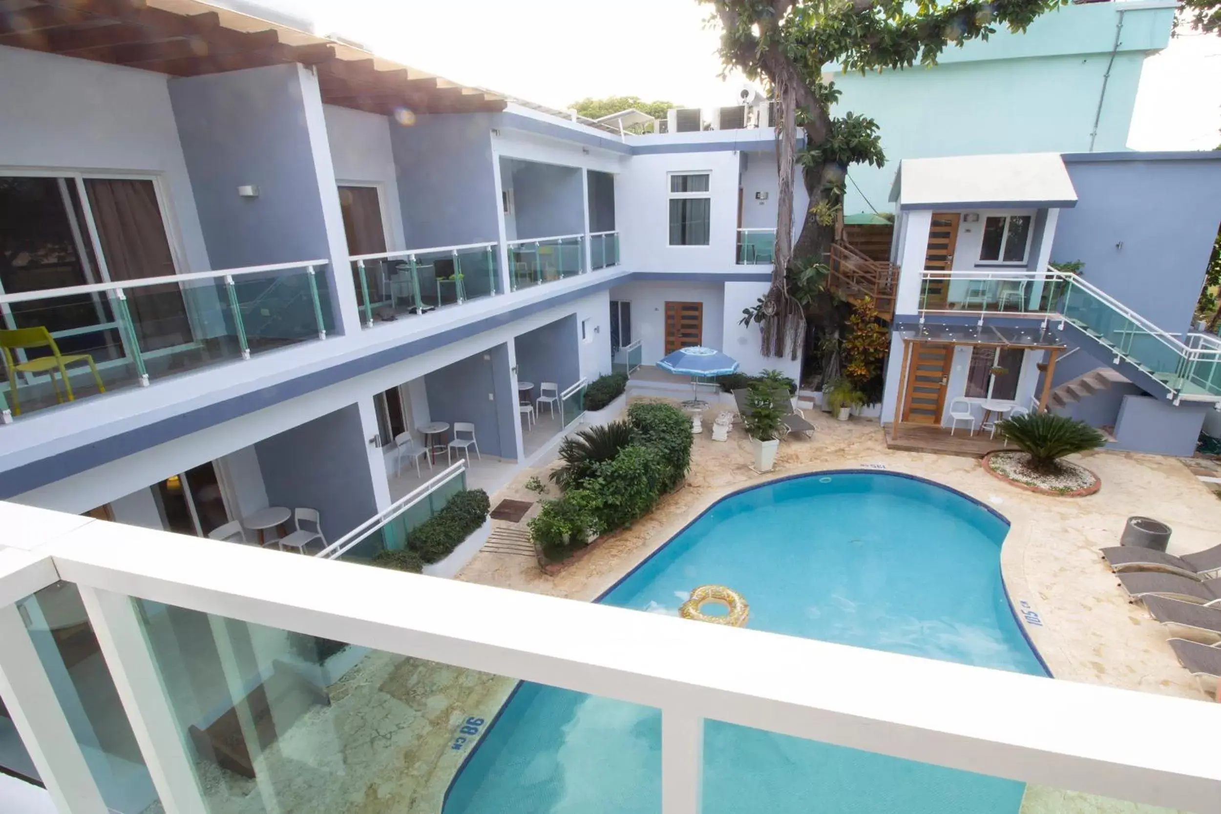 Balcony/Terrace, Pool View in Hotel Casa Valeria