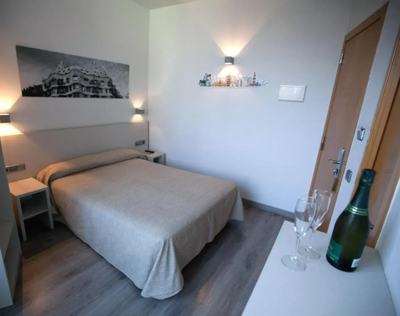 Bed in Hotel Ciutat De Sant Adria
