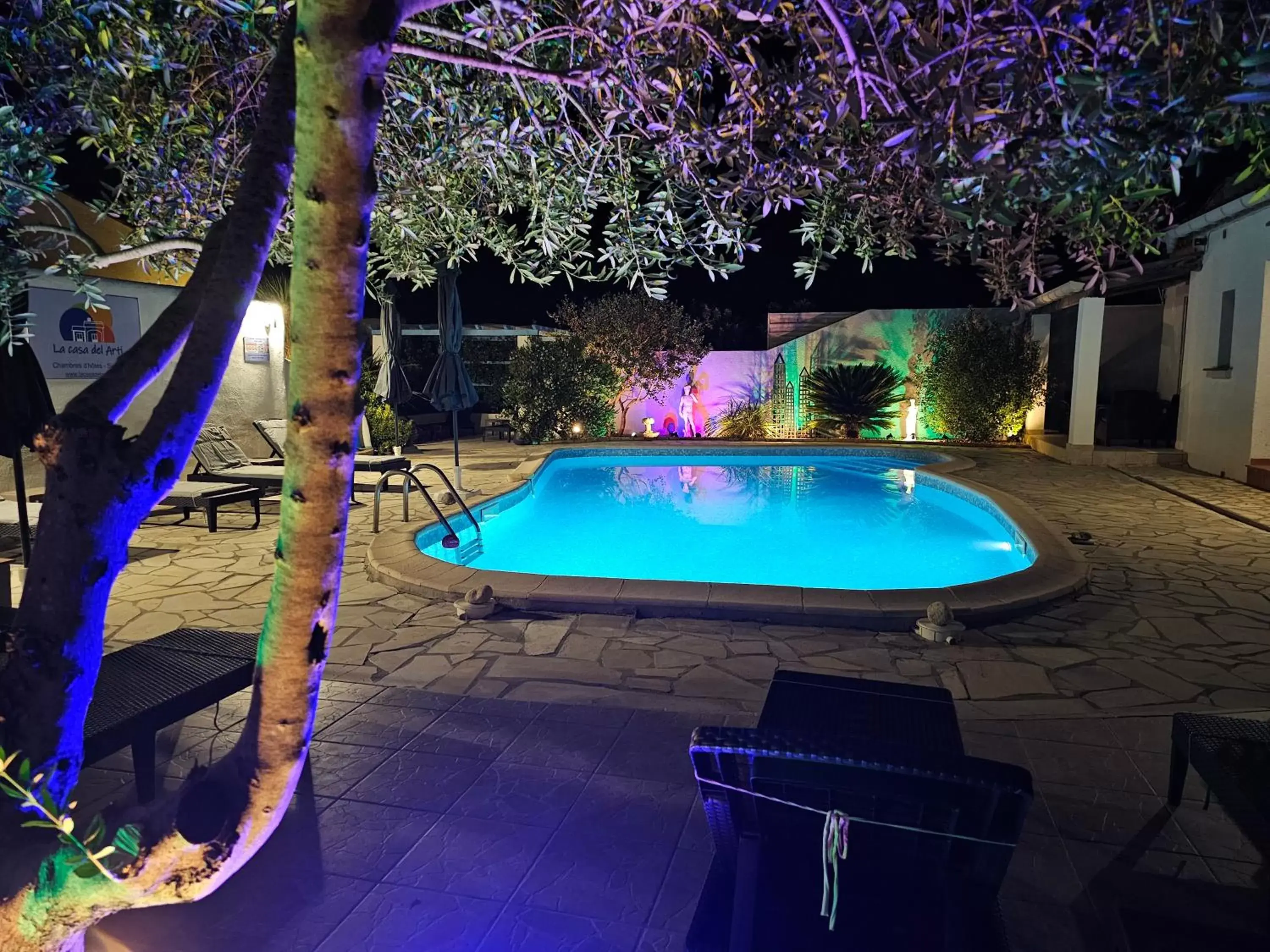 Night, Swimming Pool in La Casa del Arti - Chambres d'hôtes