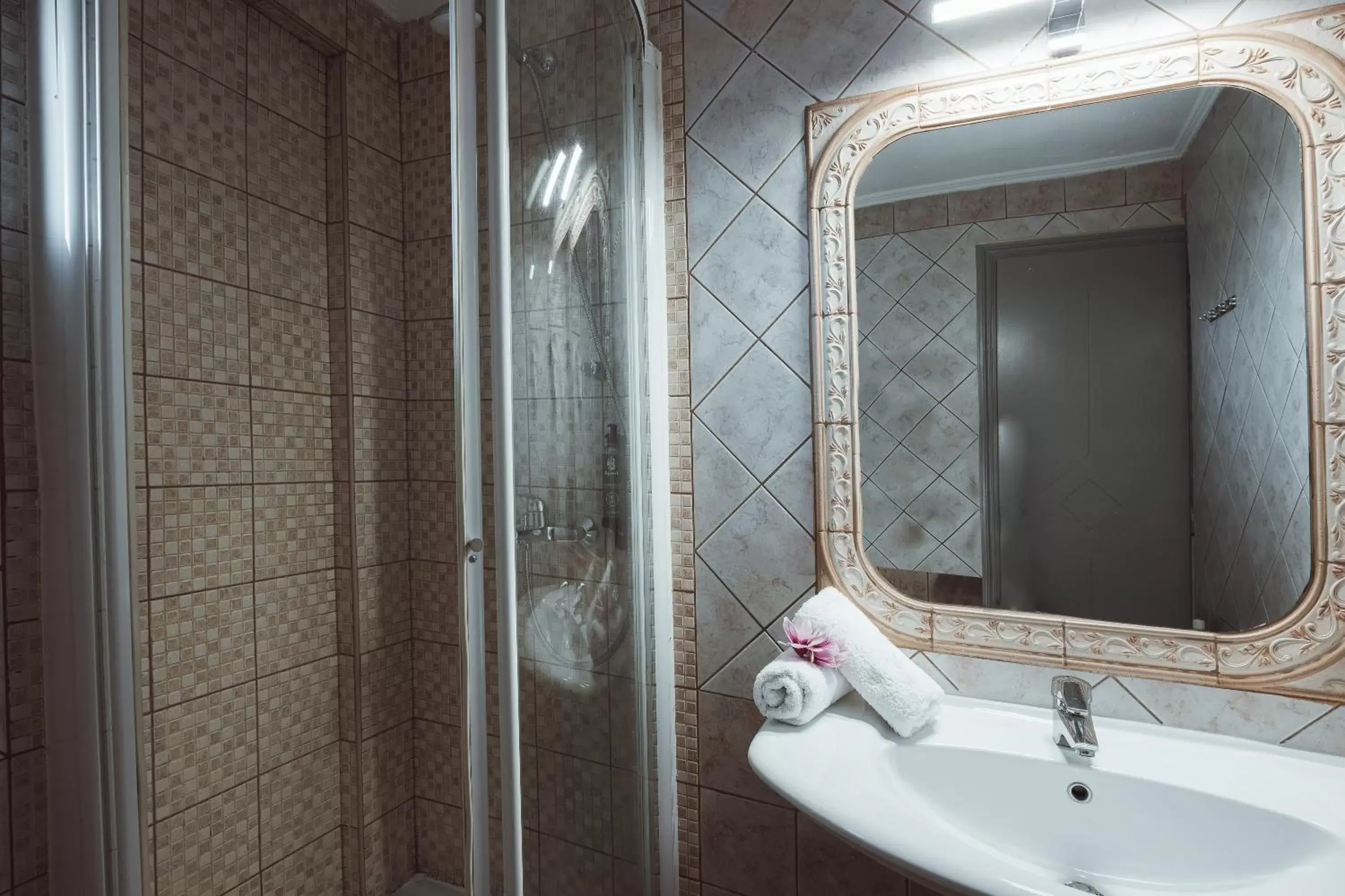 Shower, Bathroom in Akti Hotel Ioannina