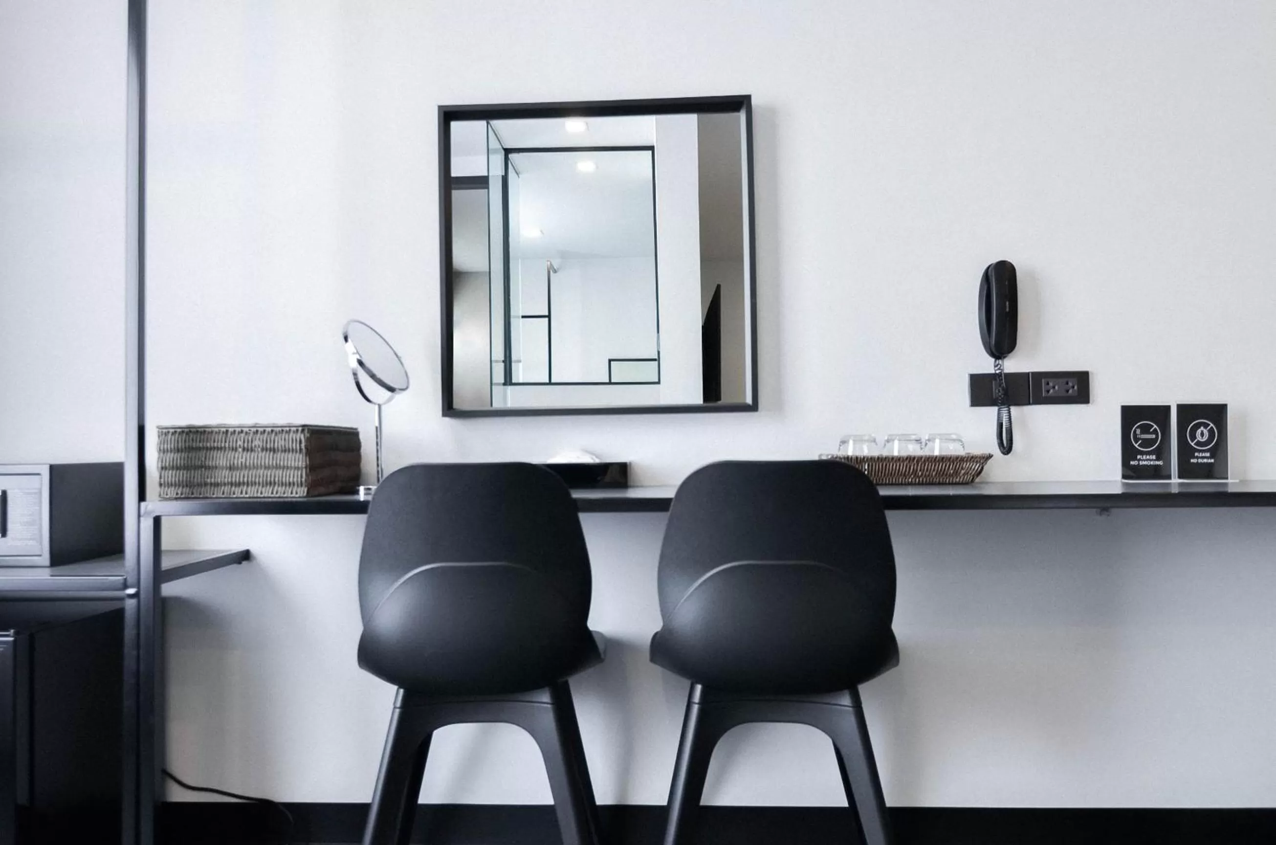 Seating area in CREW Hotel