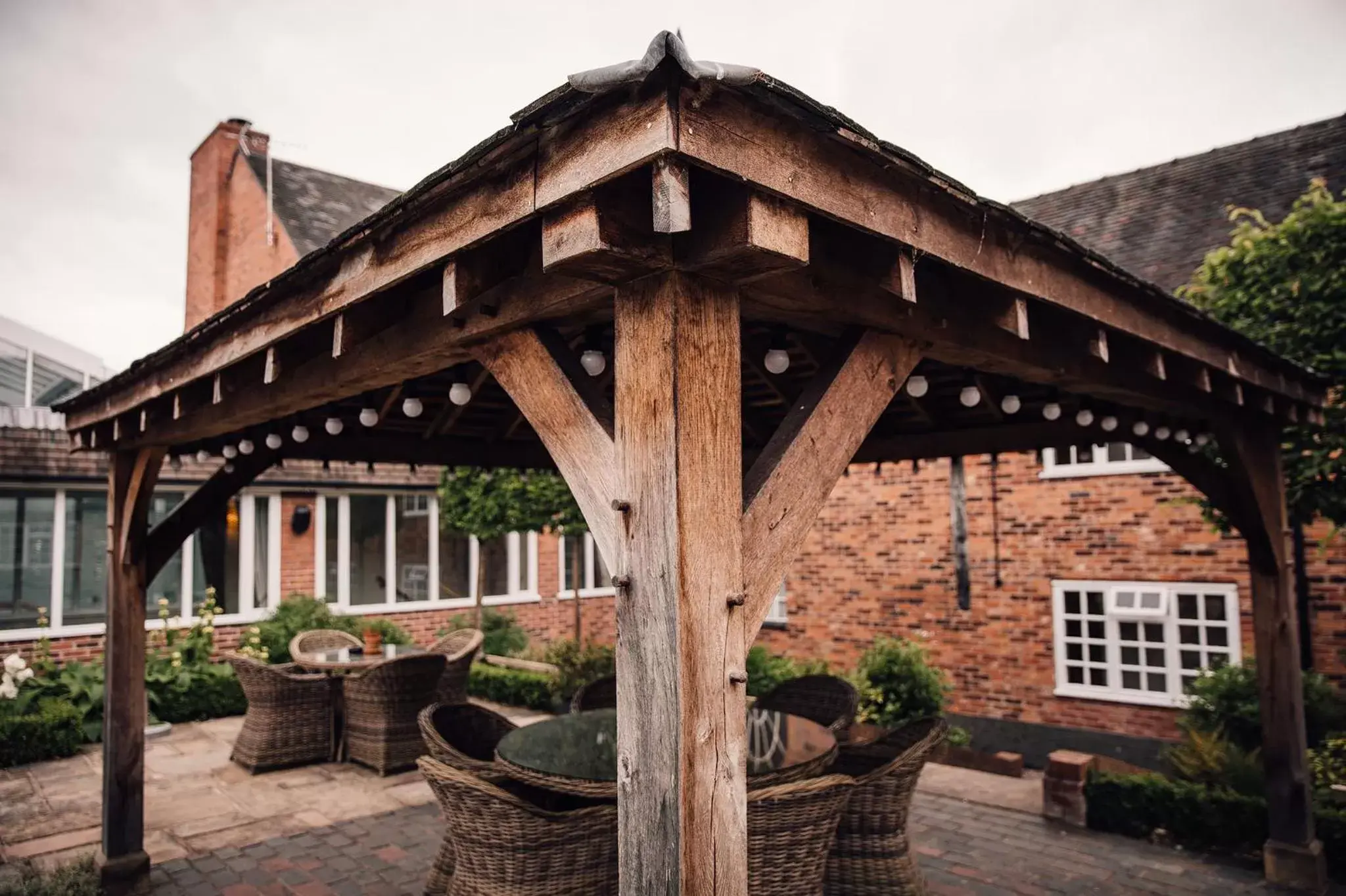 Patio in Manor House Hotel & Spa, Alsager