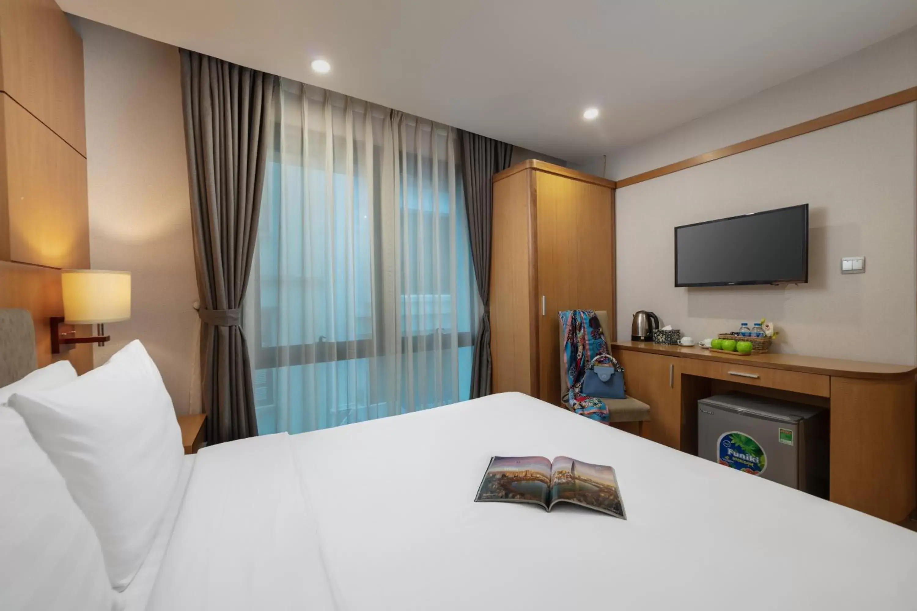 Bed in HALO HANOI HOTEL
