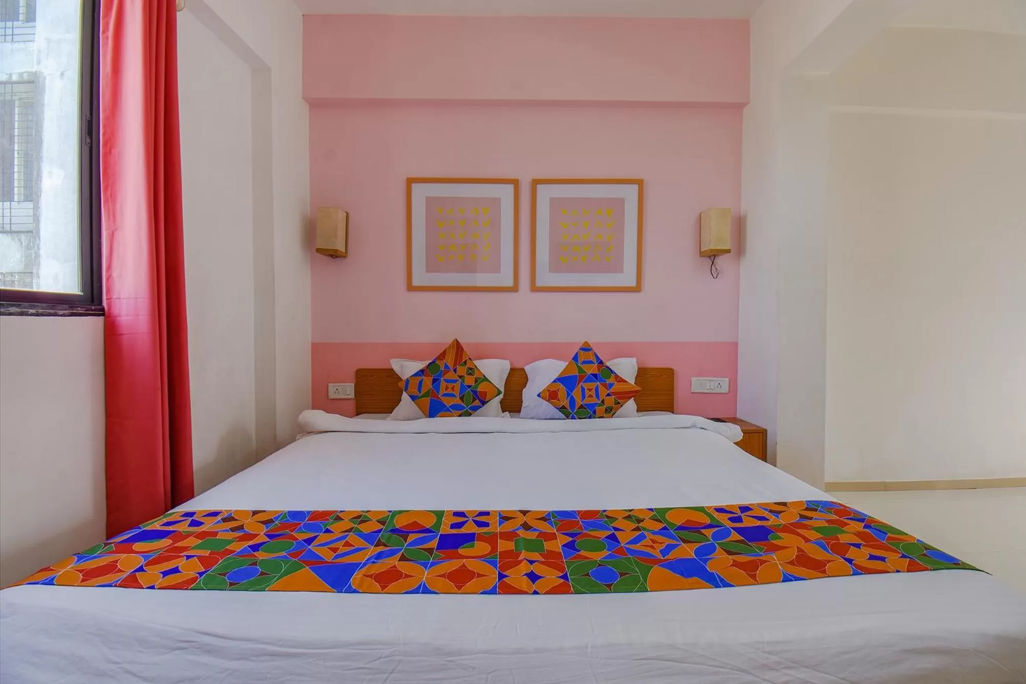 Bed in FabHotel Aakiyo