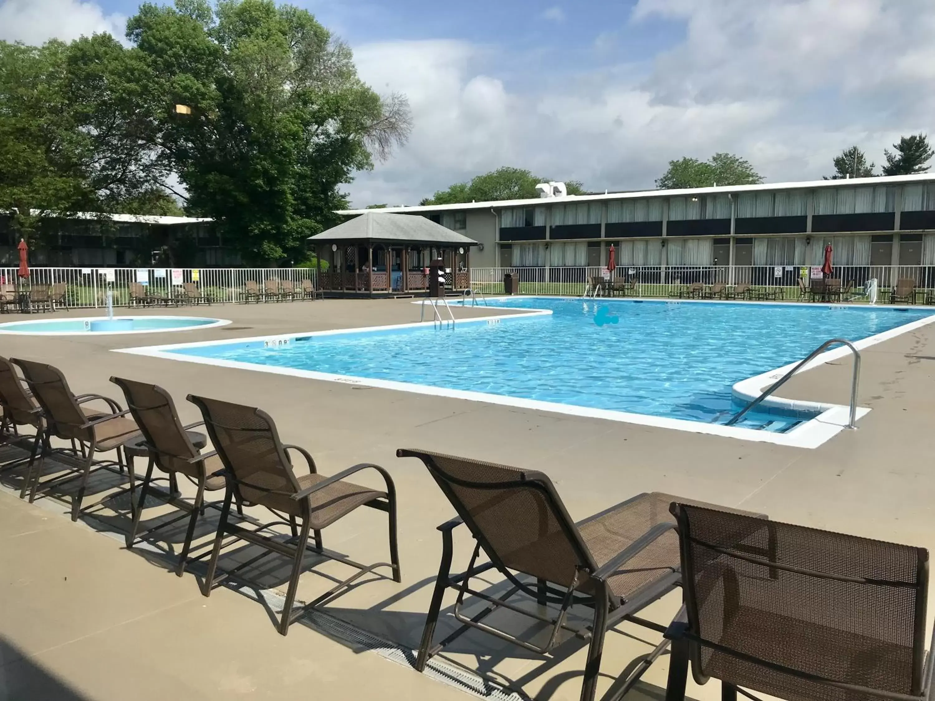 Patio, Swimming Pool in SureStay Plus Hotel by Best Western Lehigh Valley