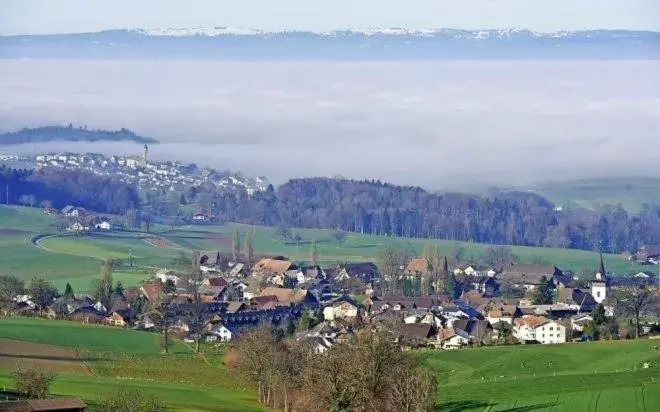 Natural landscape, Bird's-eye View in Gasthof zum Schlüssel