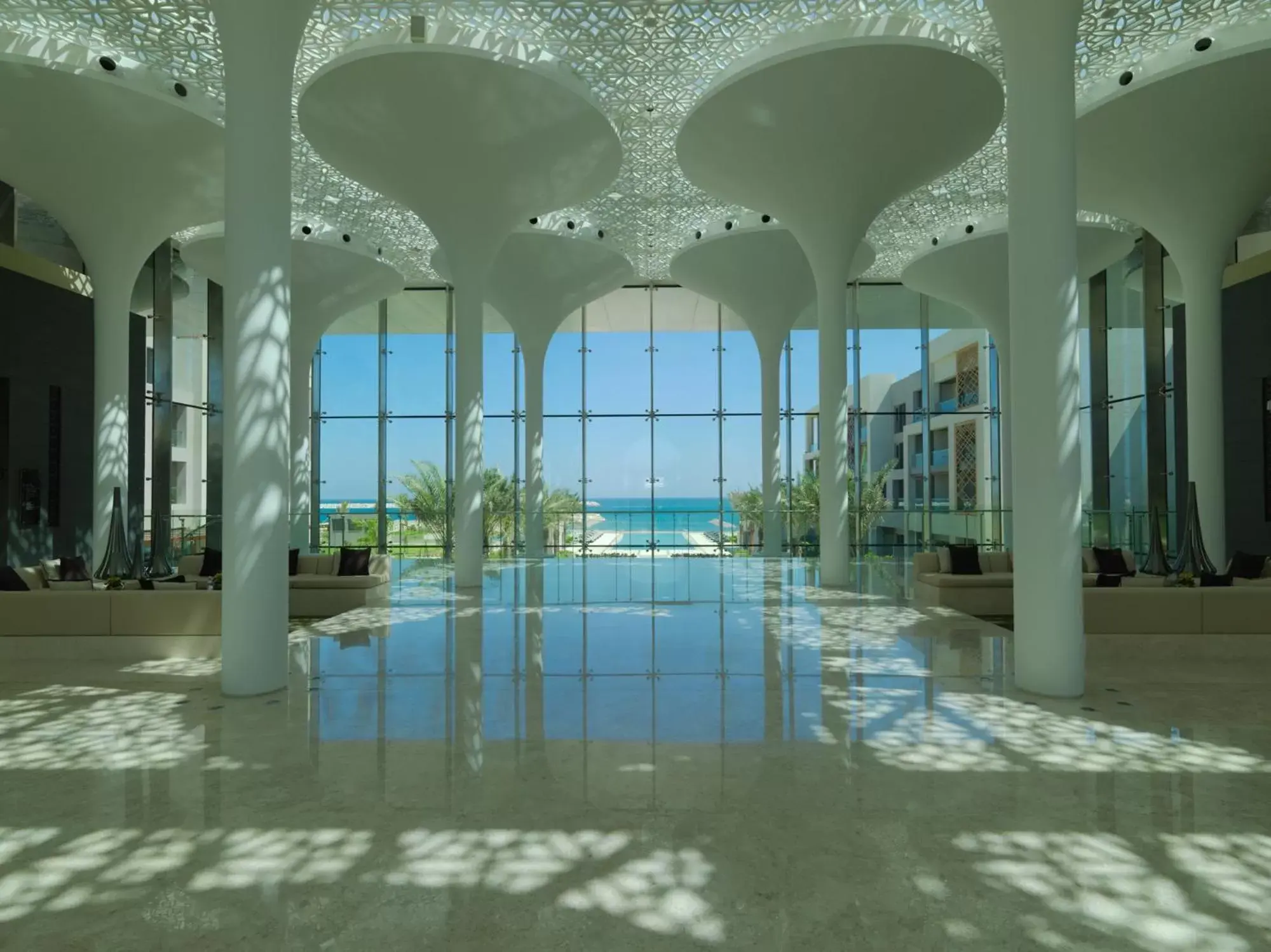 Lobby or reception in Kempinski Hotel Muscat Lobby or reception in Kempinski Hotel Muscat