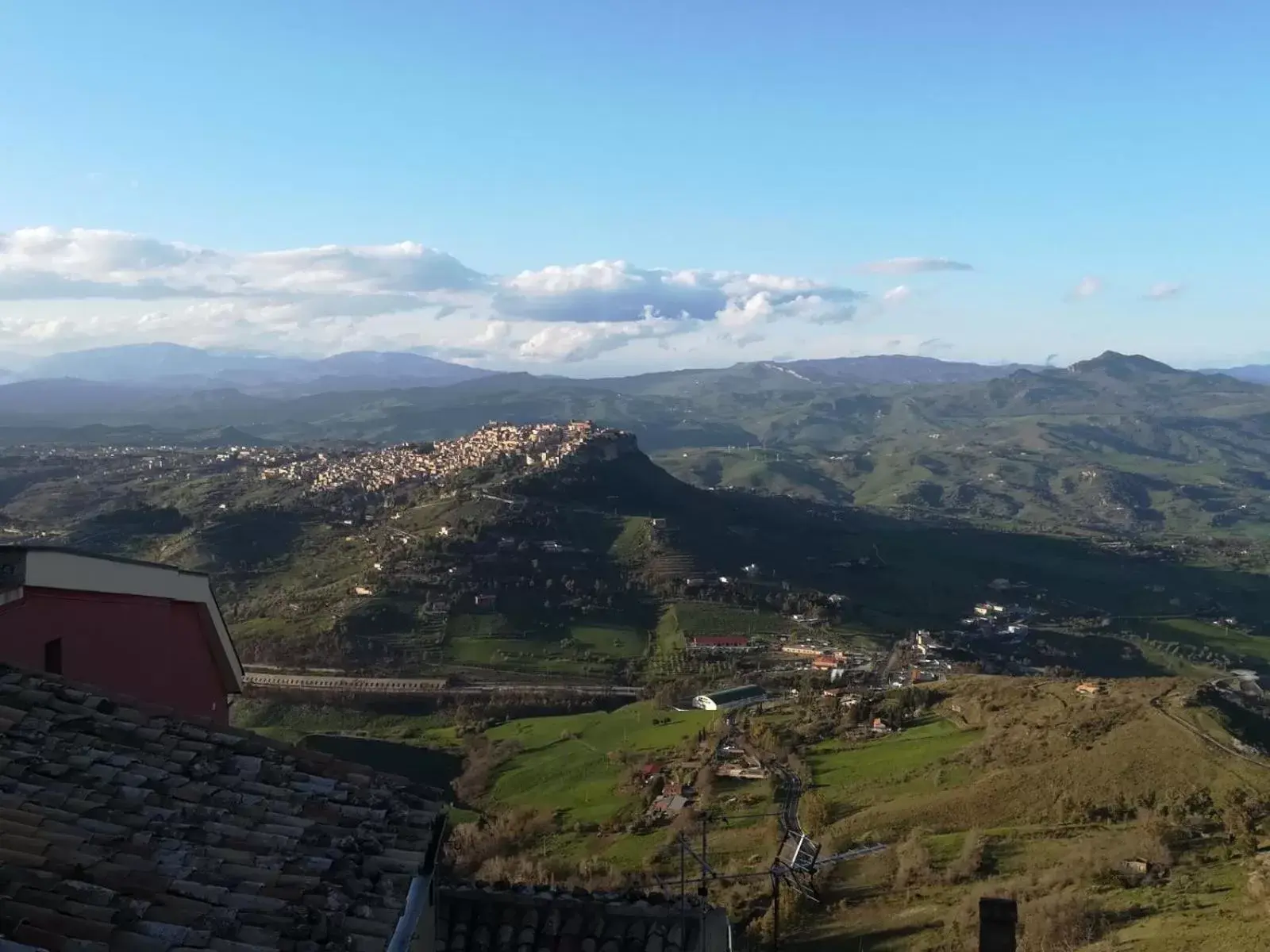 City view, Bird's-eye View in Enna Cerere