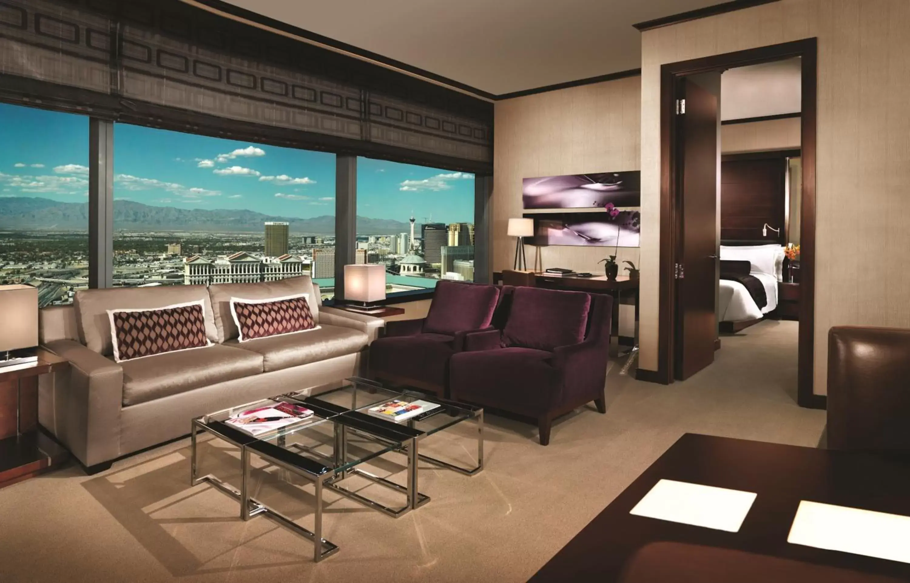 Living room, Seating Area in Vdara Hotel & Spa at ARIA Las Vegas