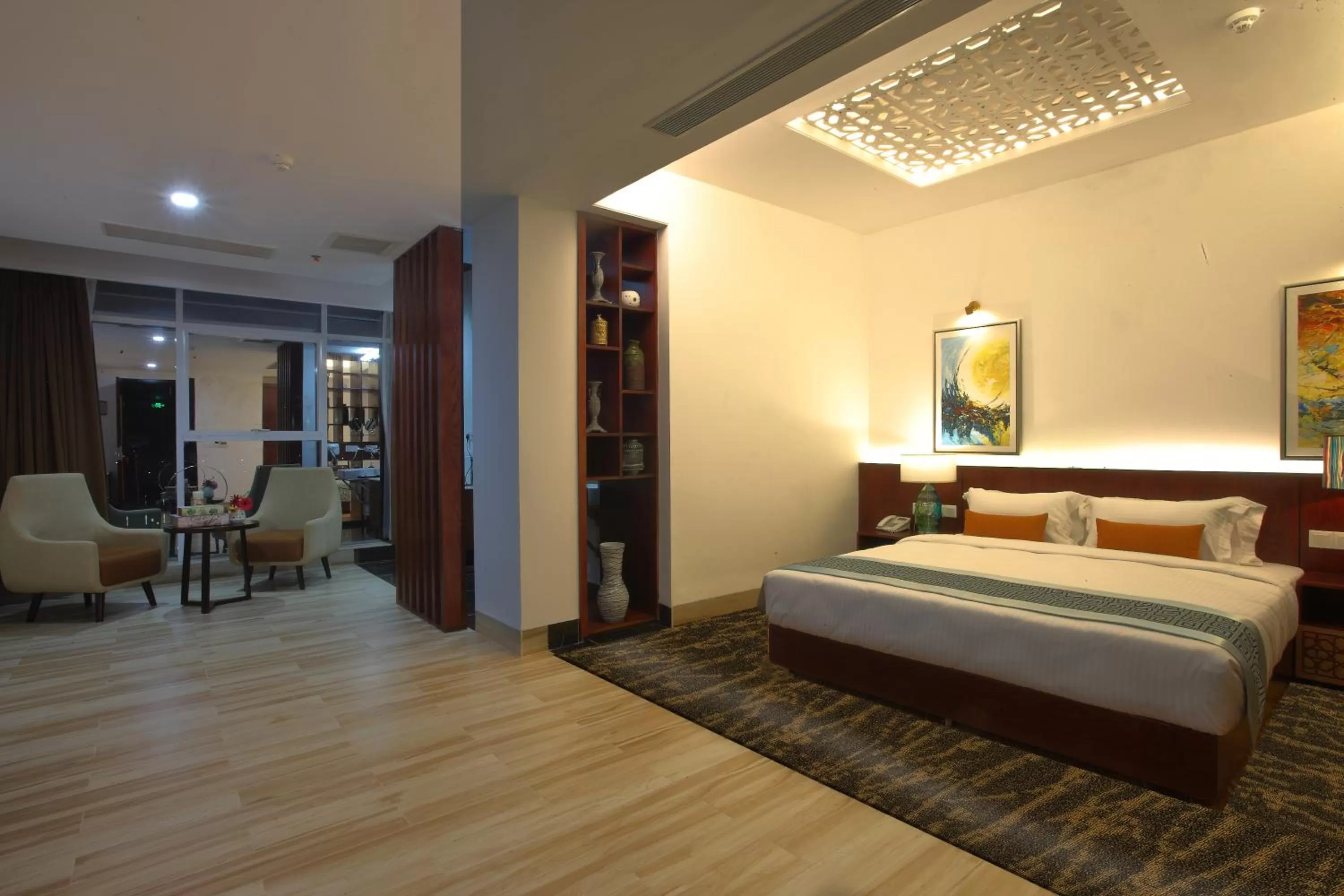 Photo of the whole room, Bed in Empyrean Dhaka City Centre