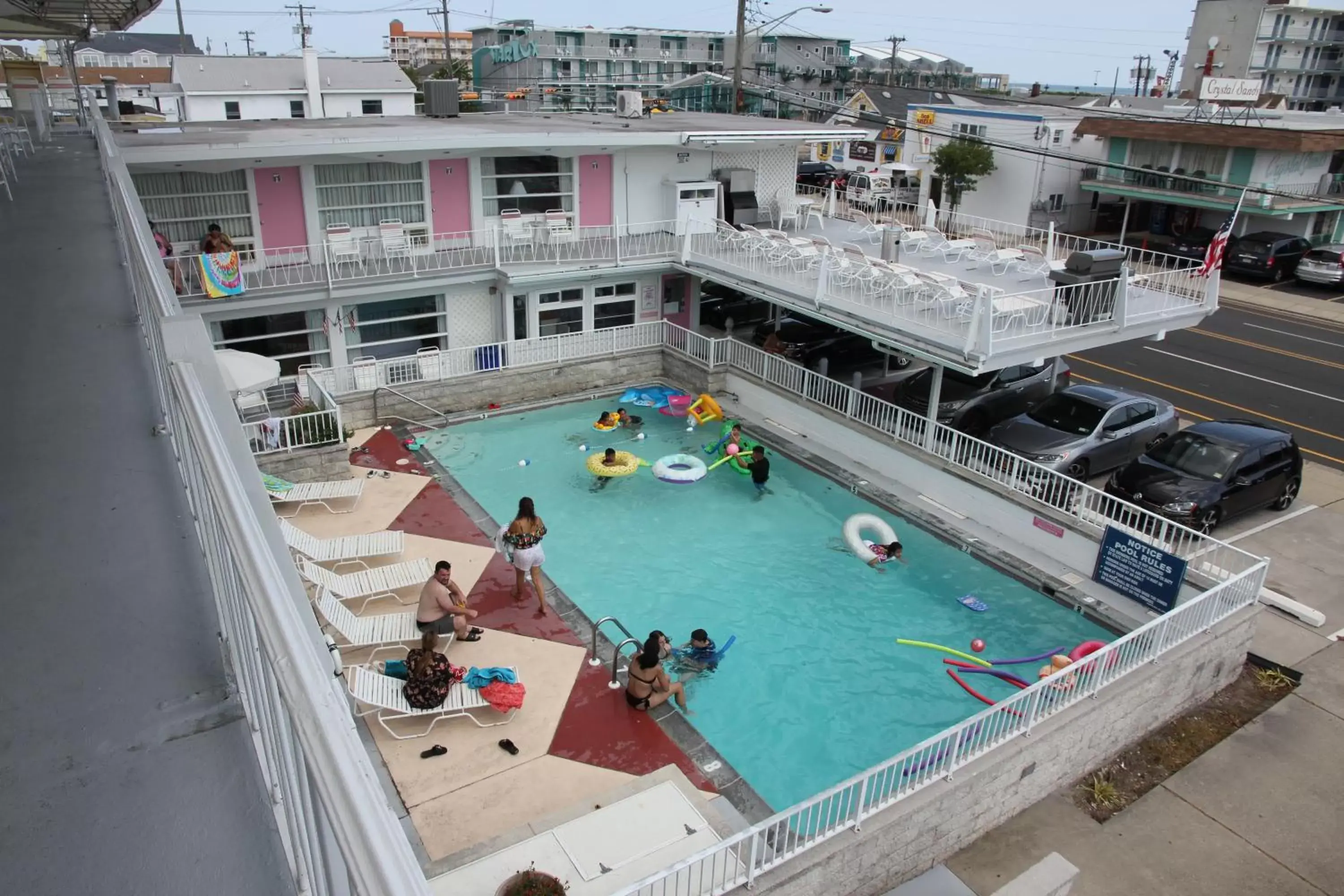 , Pool View in Pink Champagne Motel