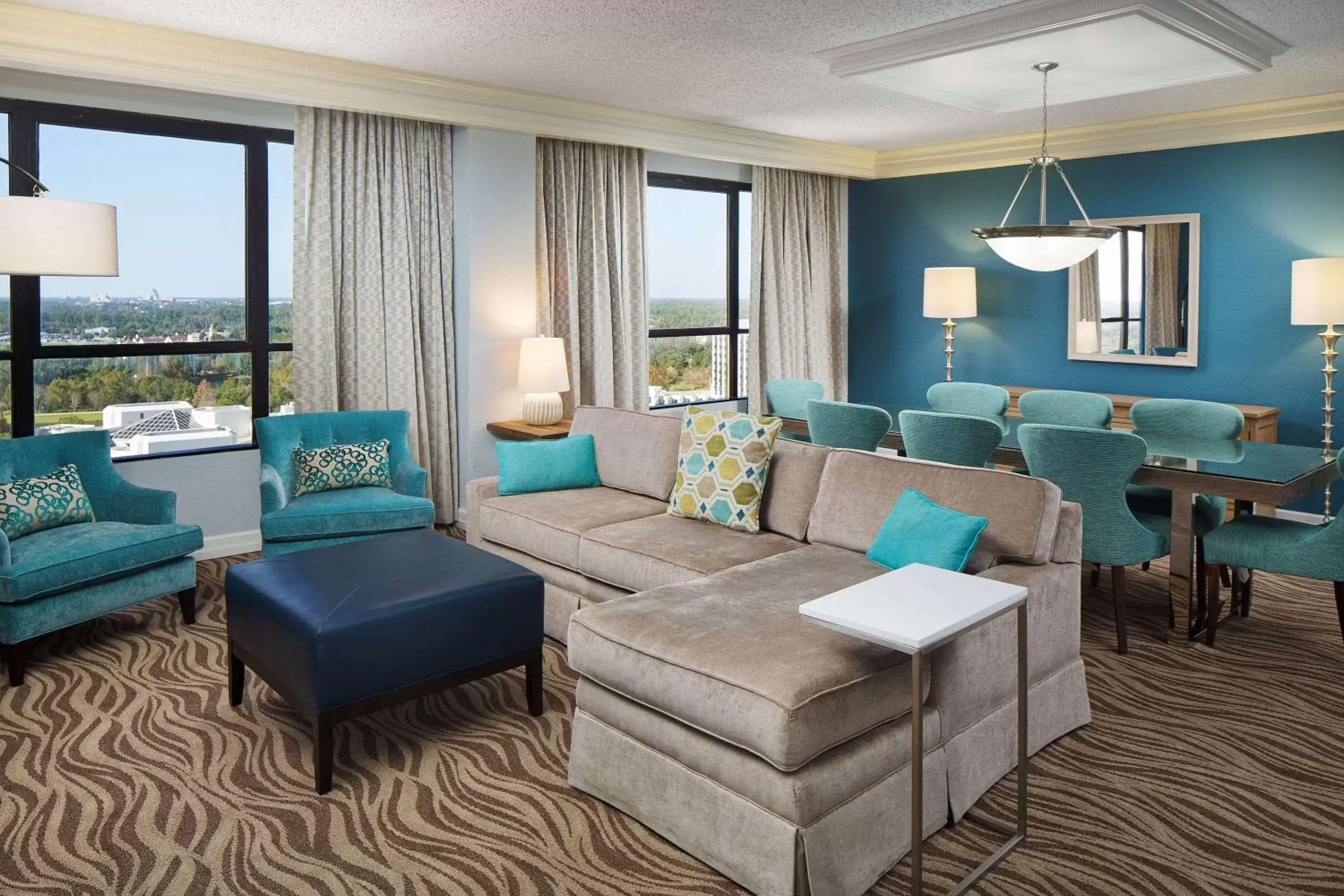 Bed, Seating Area in Wyndham Lake Buena Vista Resort Disney Springs® Resort Area