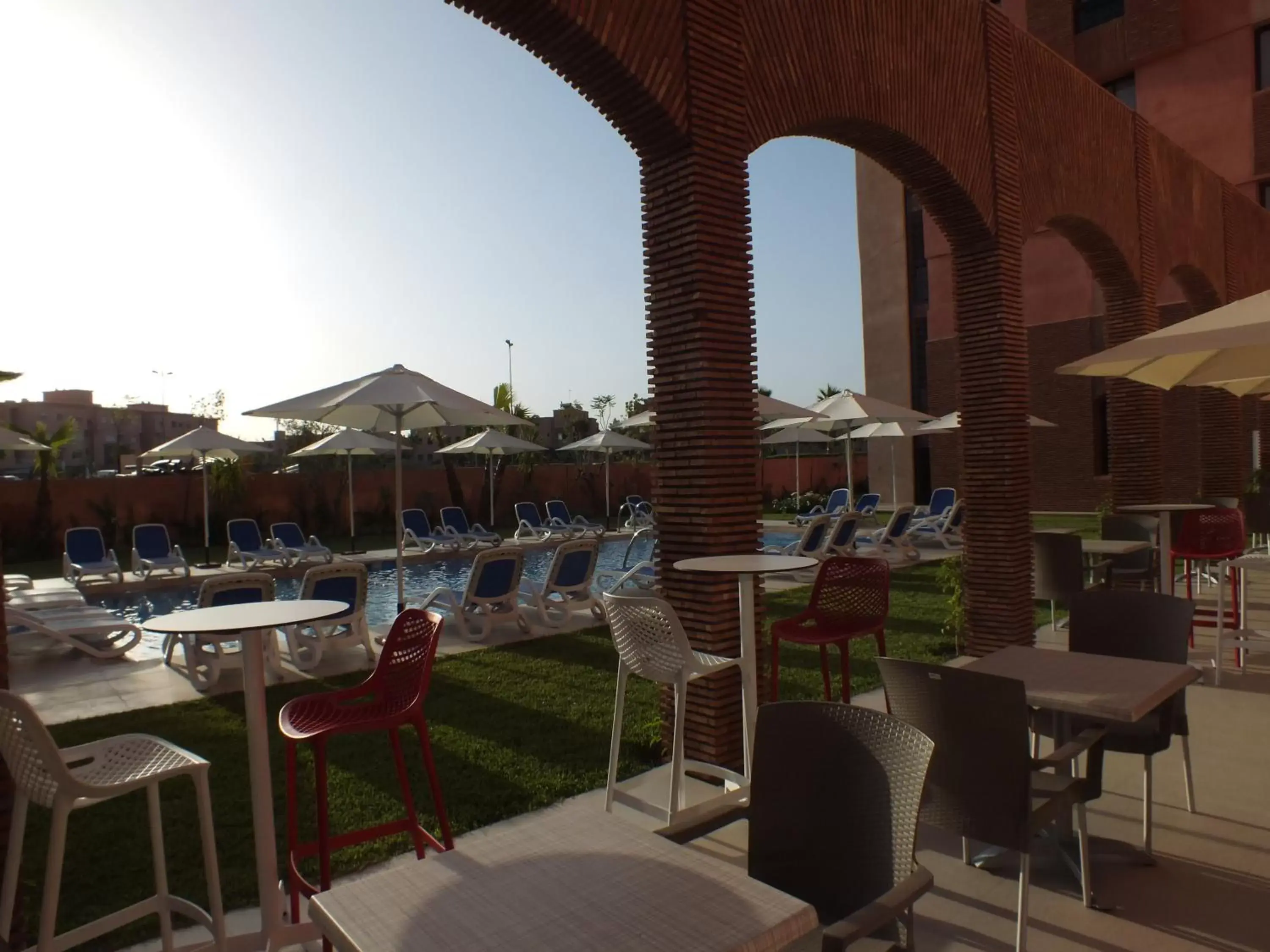 Swimming pool, Restaurant/Places to Eat in Hotel Relax Marrakech