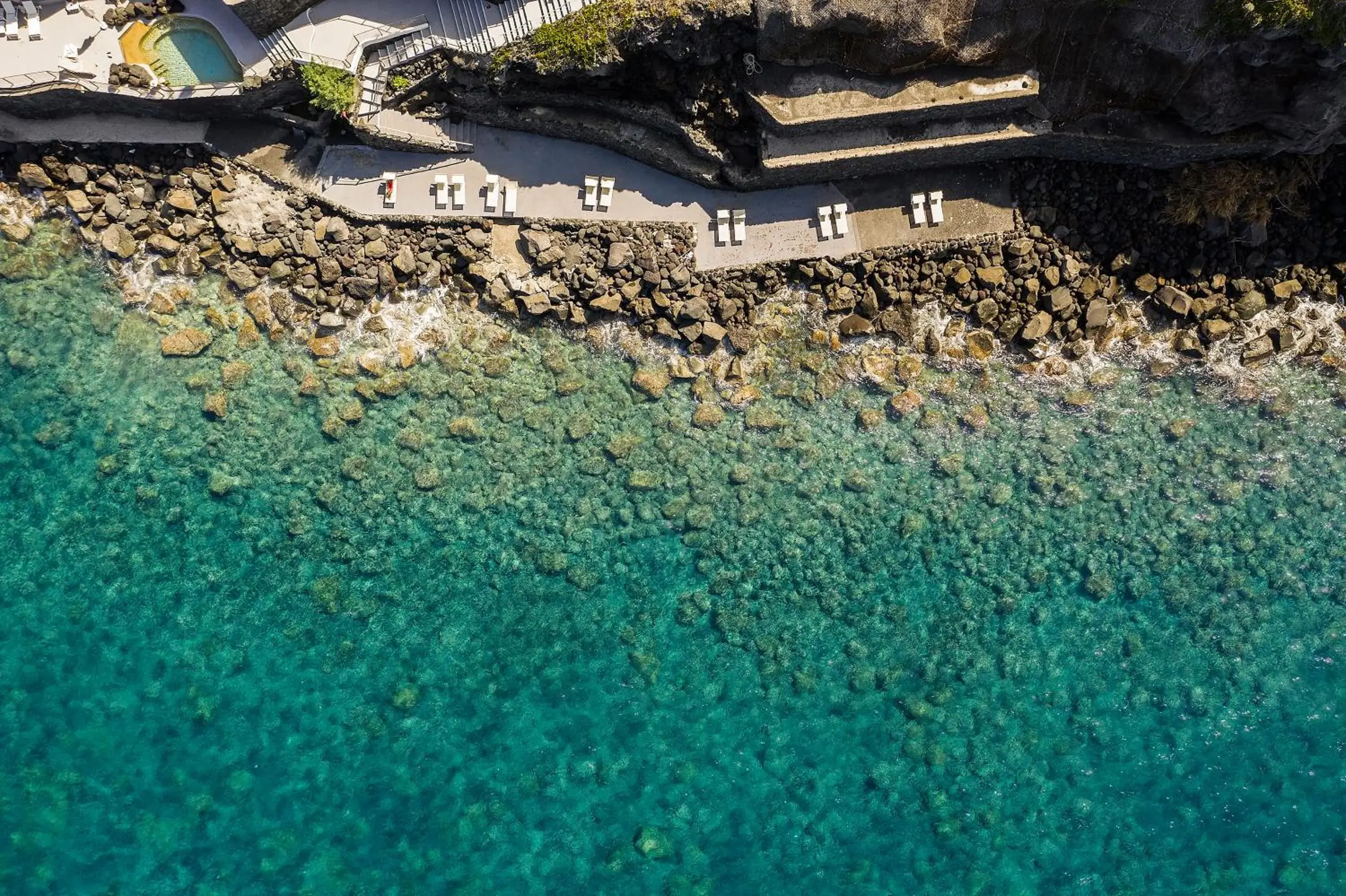 Beach, Bird's-eye View in Therasia Resort Sea and SPA