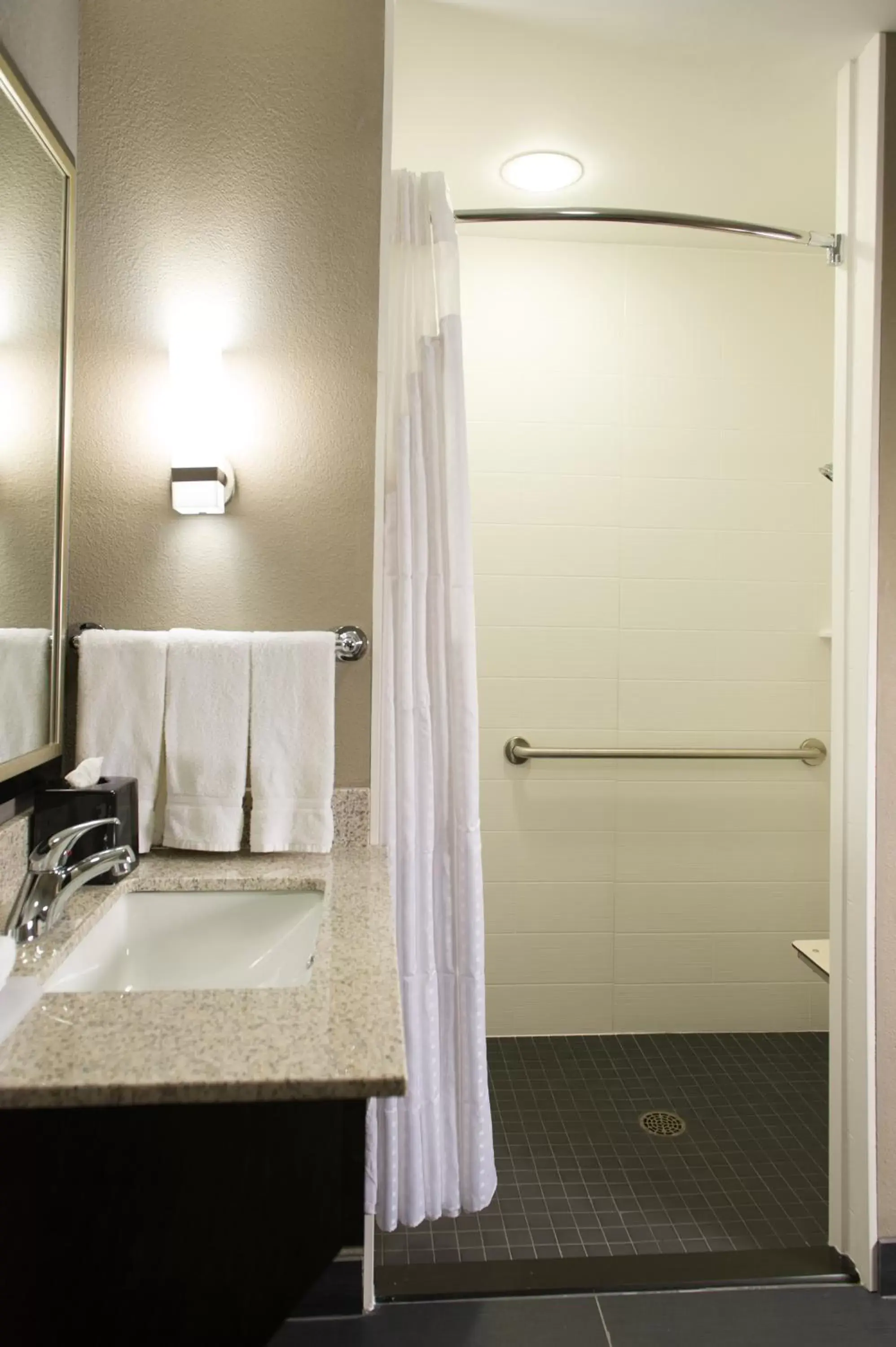 Shower, Bathroom in Holiday Inn Express and Suites Madison Central, an IHG Hotel