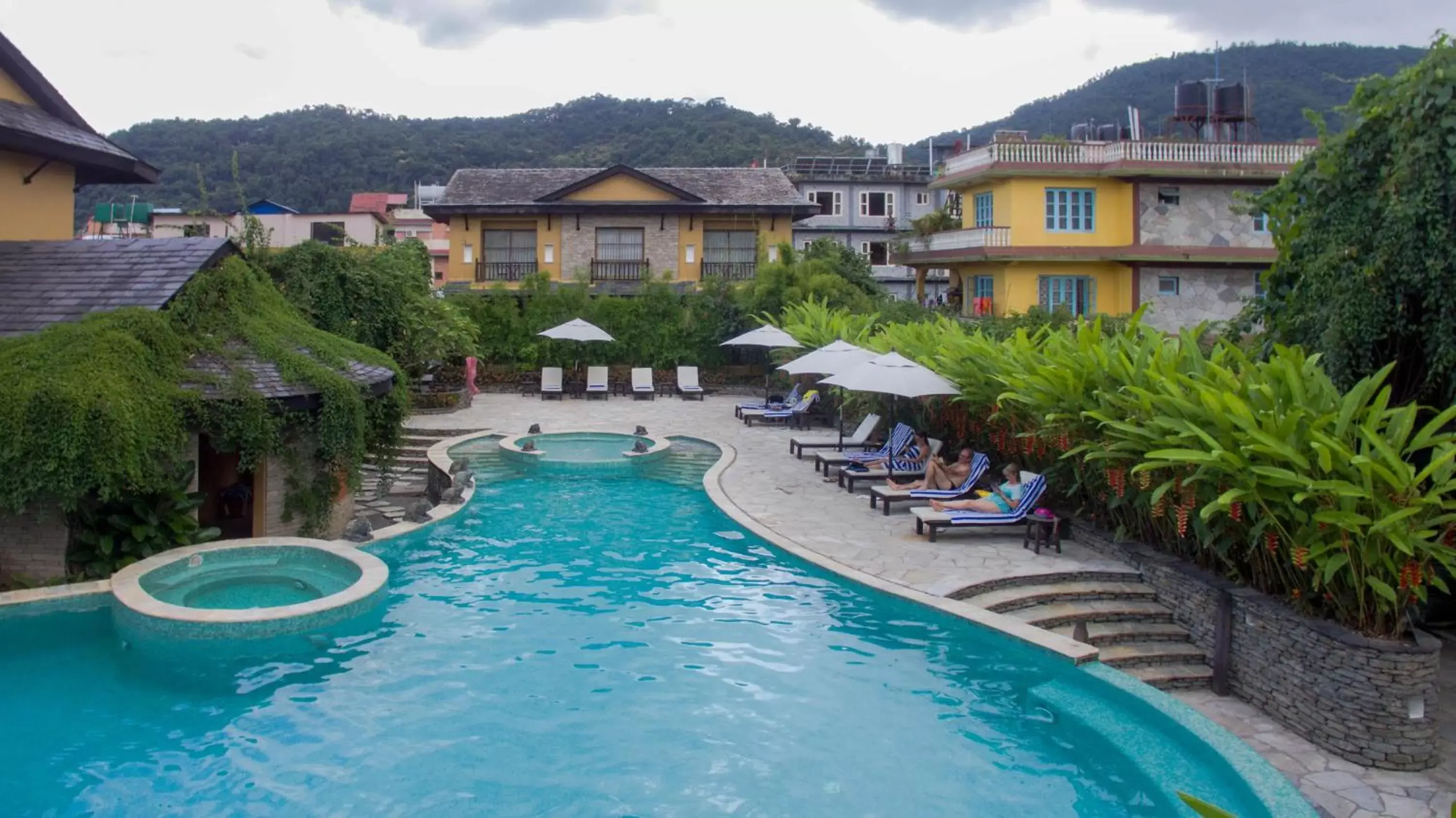 Pool view in Temple Tree Resort & Spa, Pokhara Pool view in Temple Tree Resort & Spa, Pokhara