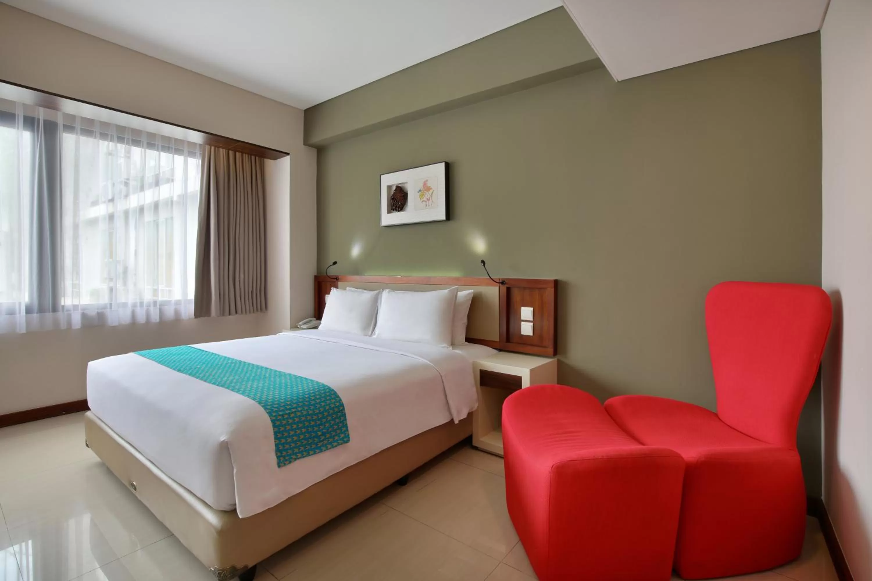 Bedroom, Bed in Hotel Terrace at Kuta