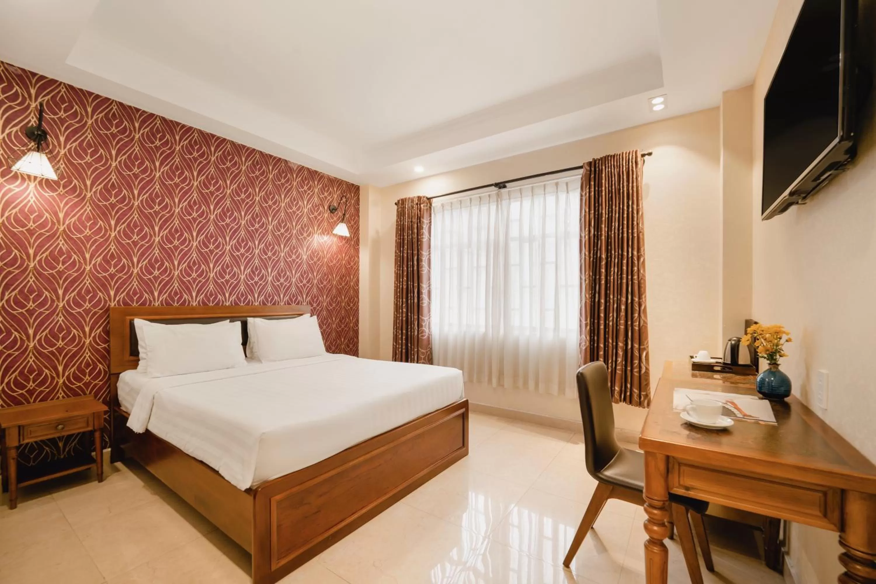 Bed in Tuong Vy Ben Thanh Hotel