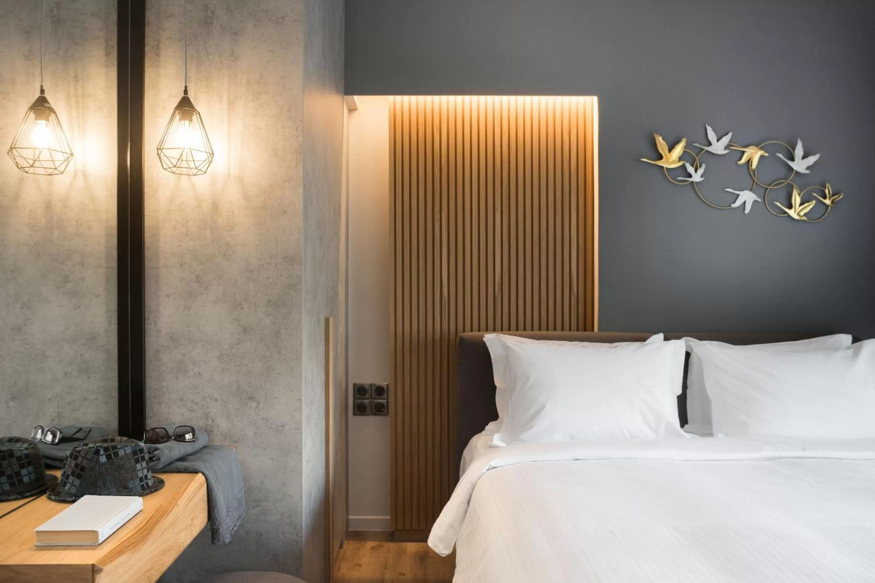 Bed in LUX&EASY Athens Downtown Apartments