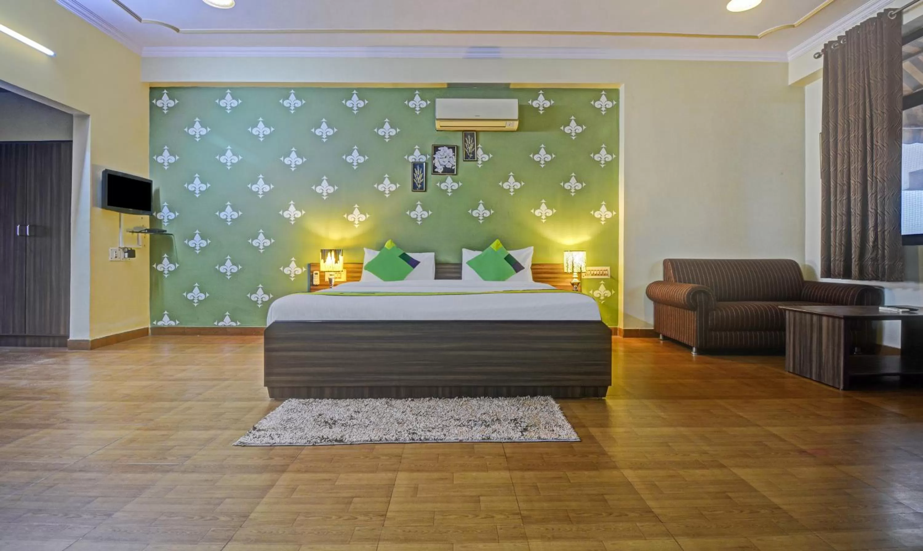 Bedroom, Bed in Treebo New Rockwell Vivek Vihar