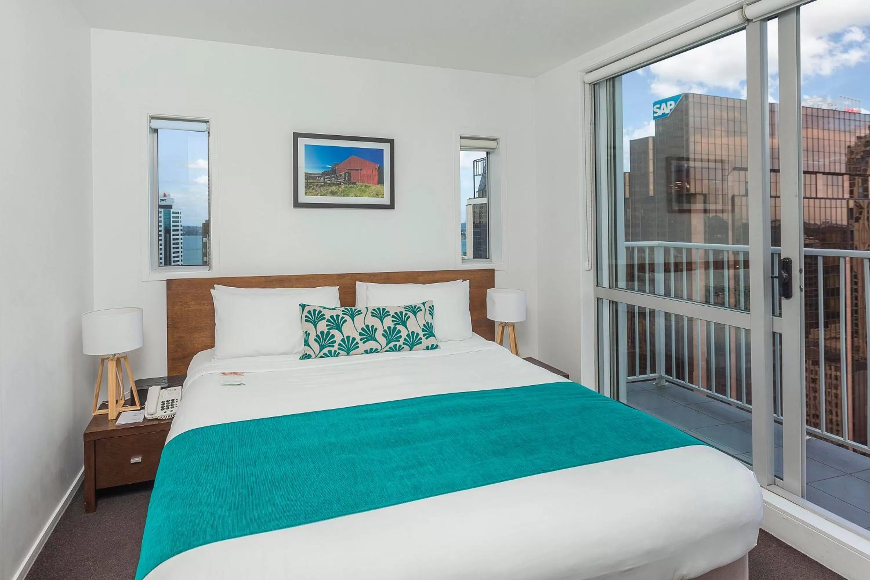 Bed in Barclay Suites