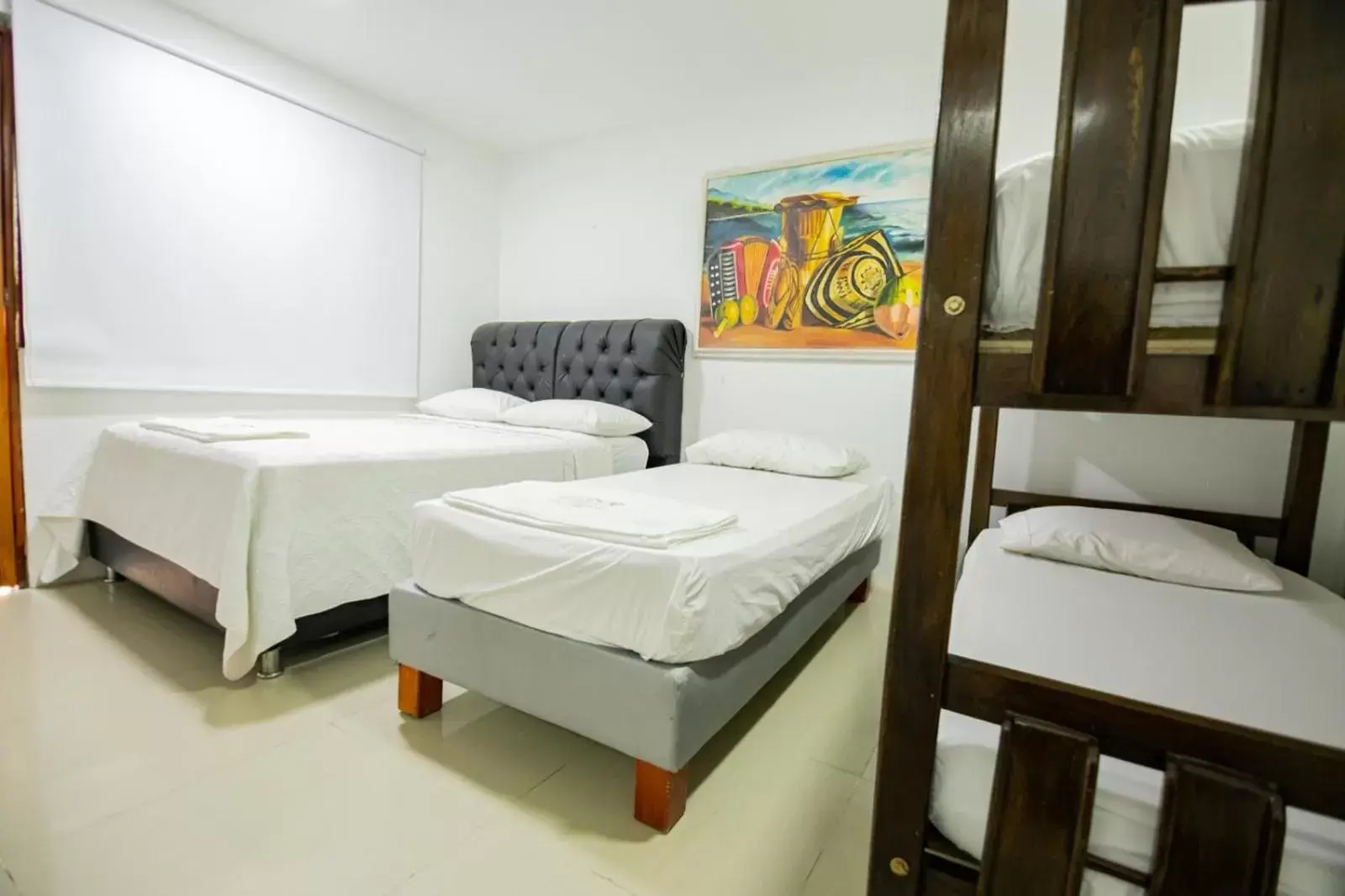 Bed in Hotel La Casona de Getsemani