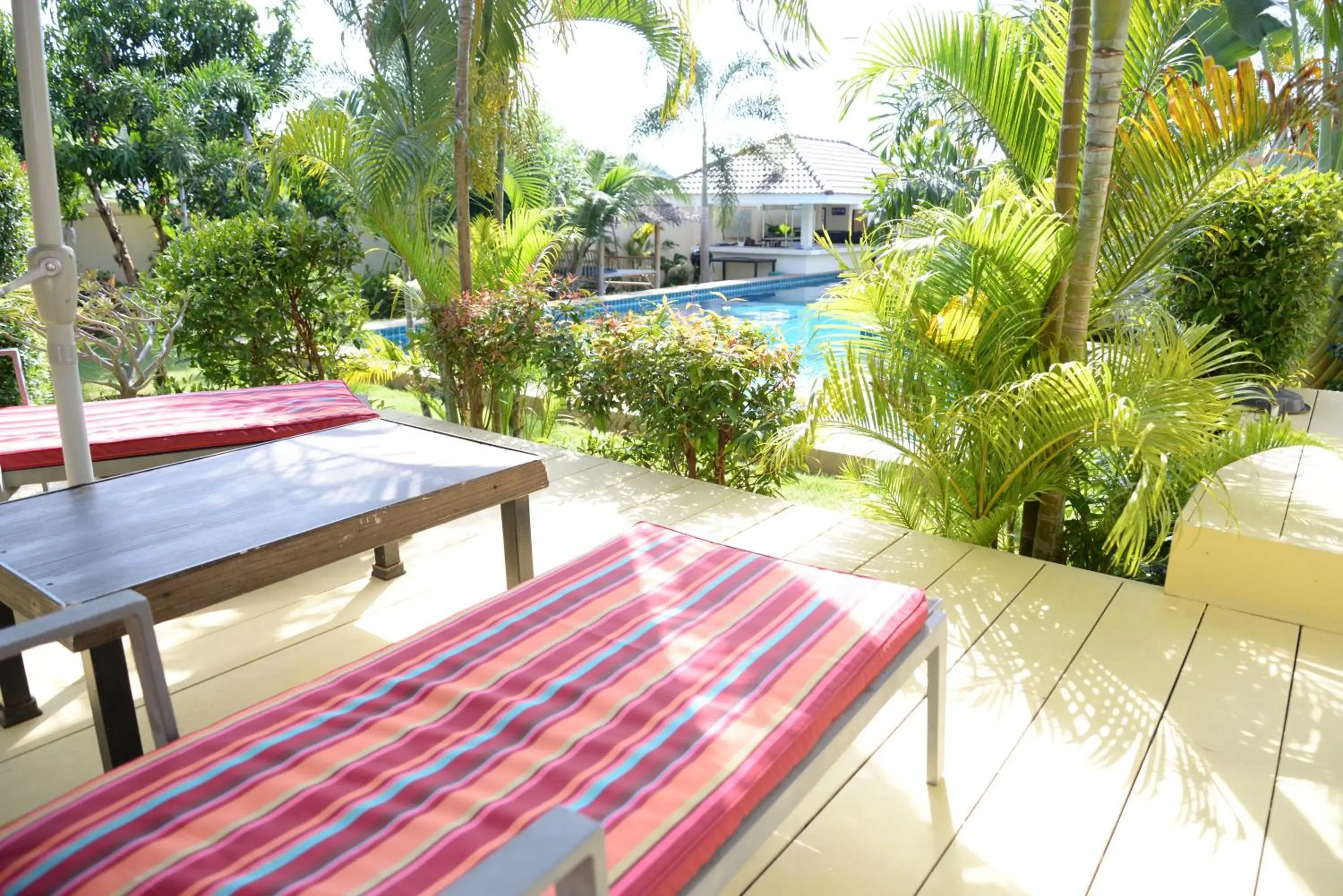 Balcony/Terrace, Pool View in Bangsaray Villa