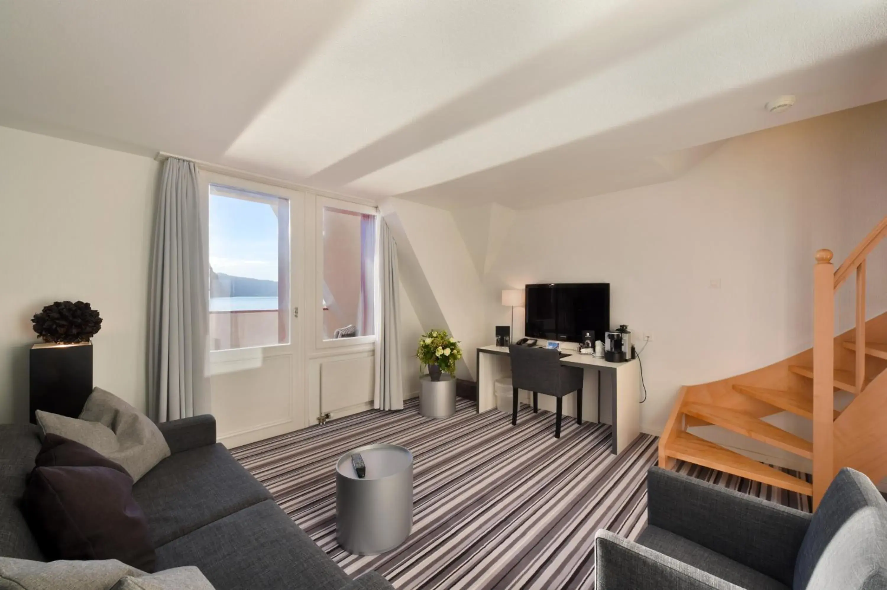 Living room, Seating Area in Hotel Vitznauerhof