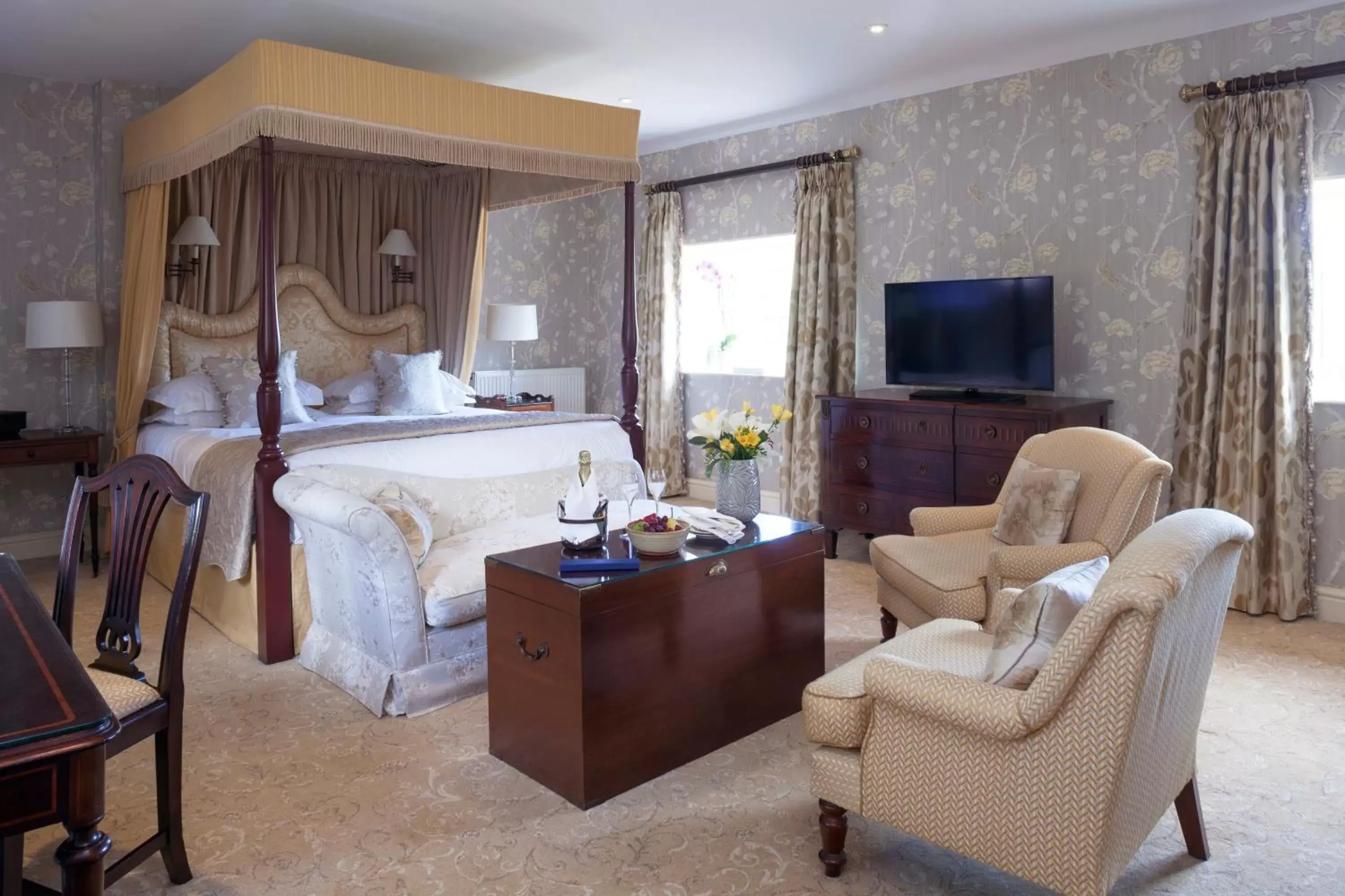 Bedroom in Lucknam Park Hotel