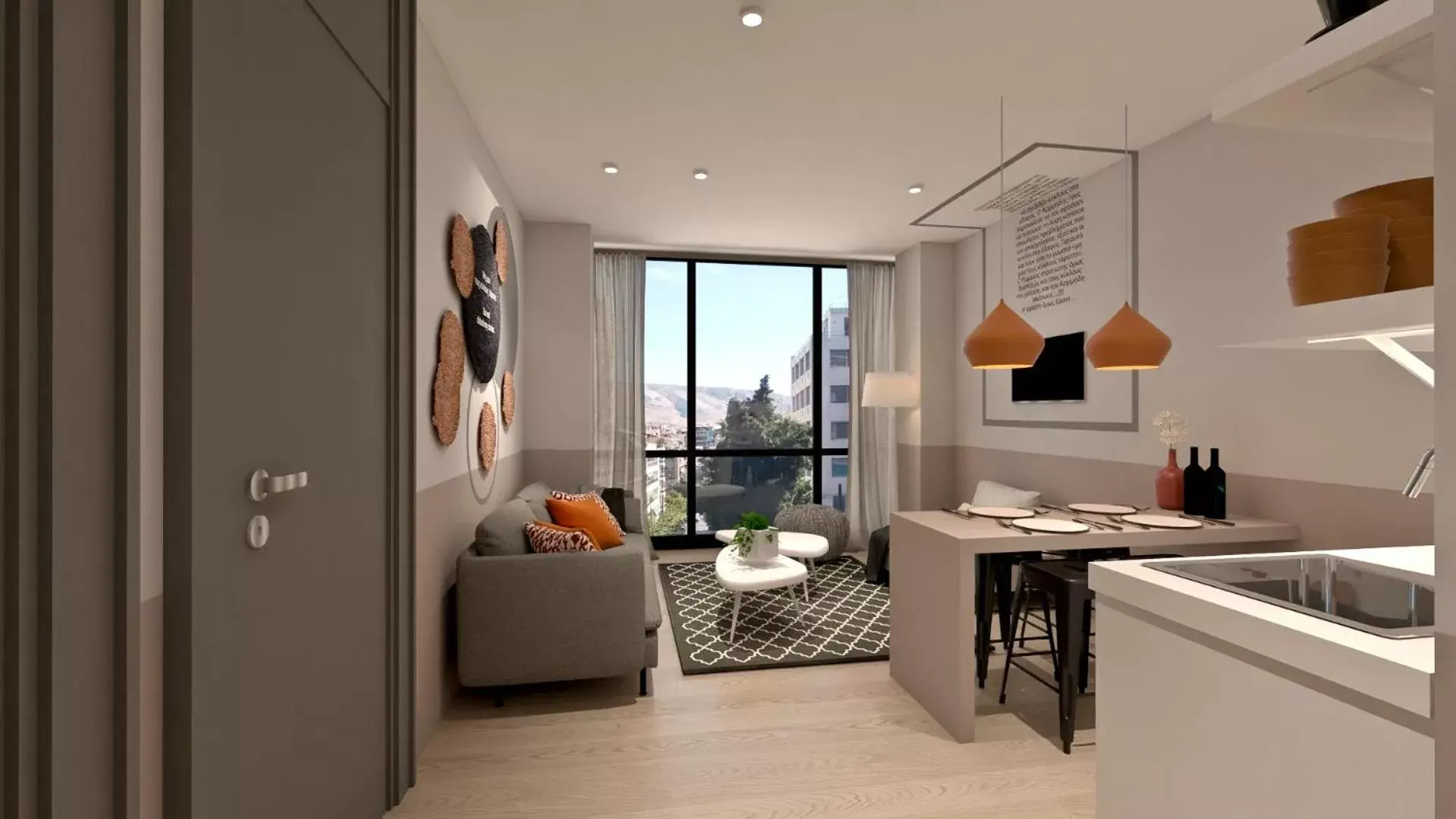 Living room, Kitchen/Kitchenette in Great Living Apartments