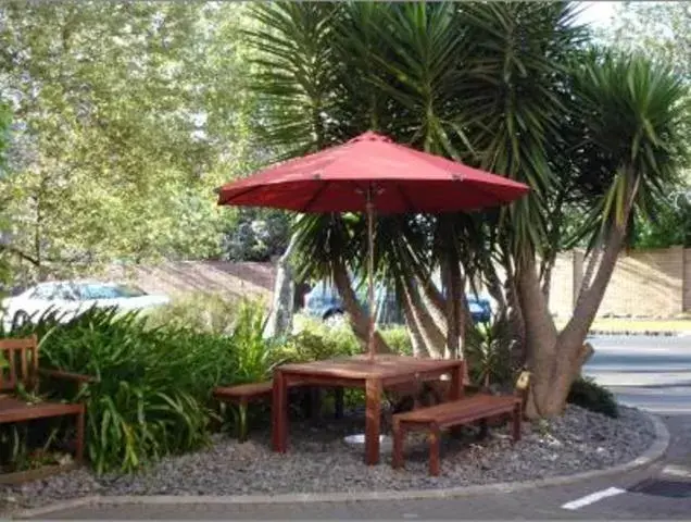 Patio in Off Broadway Motel