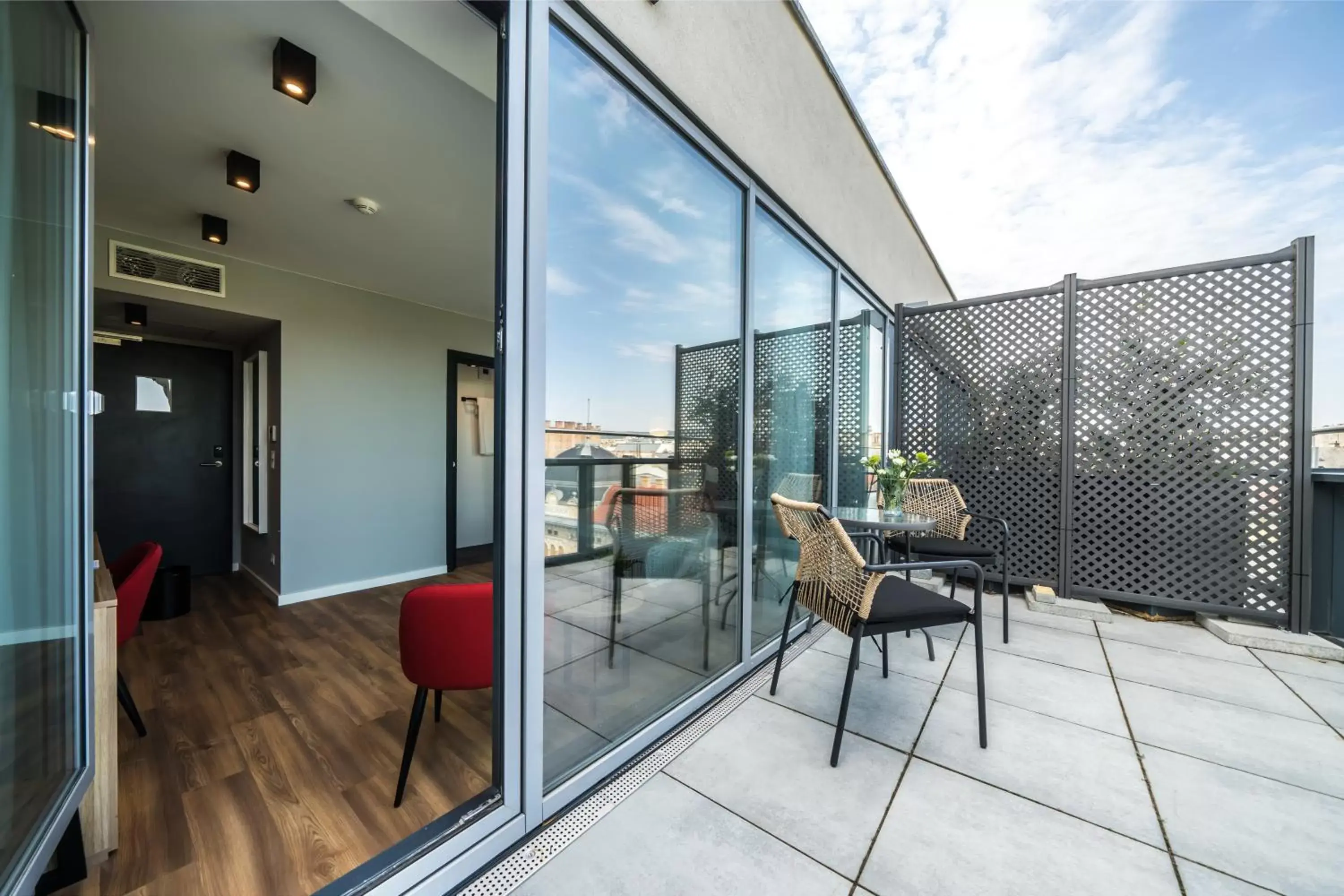 Balcony/Terrace in Up Hotel Budapest