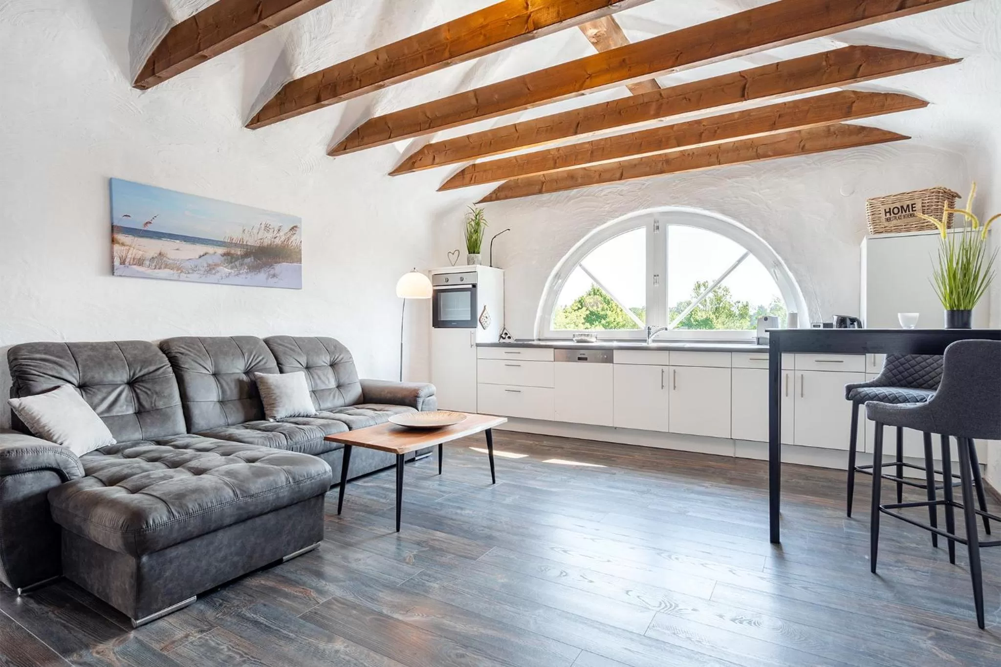 Kitchen or kitchenette in Villa Moorstern am Badesee Tannenhausen