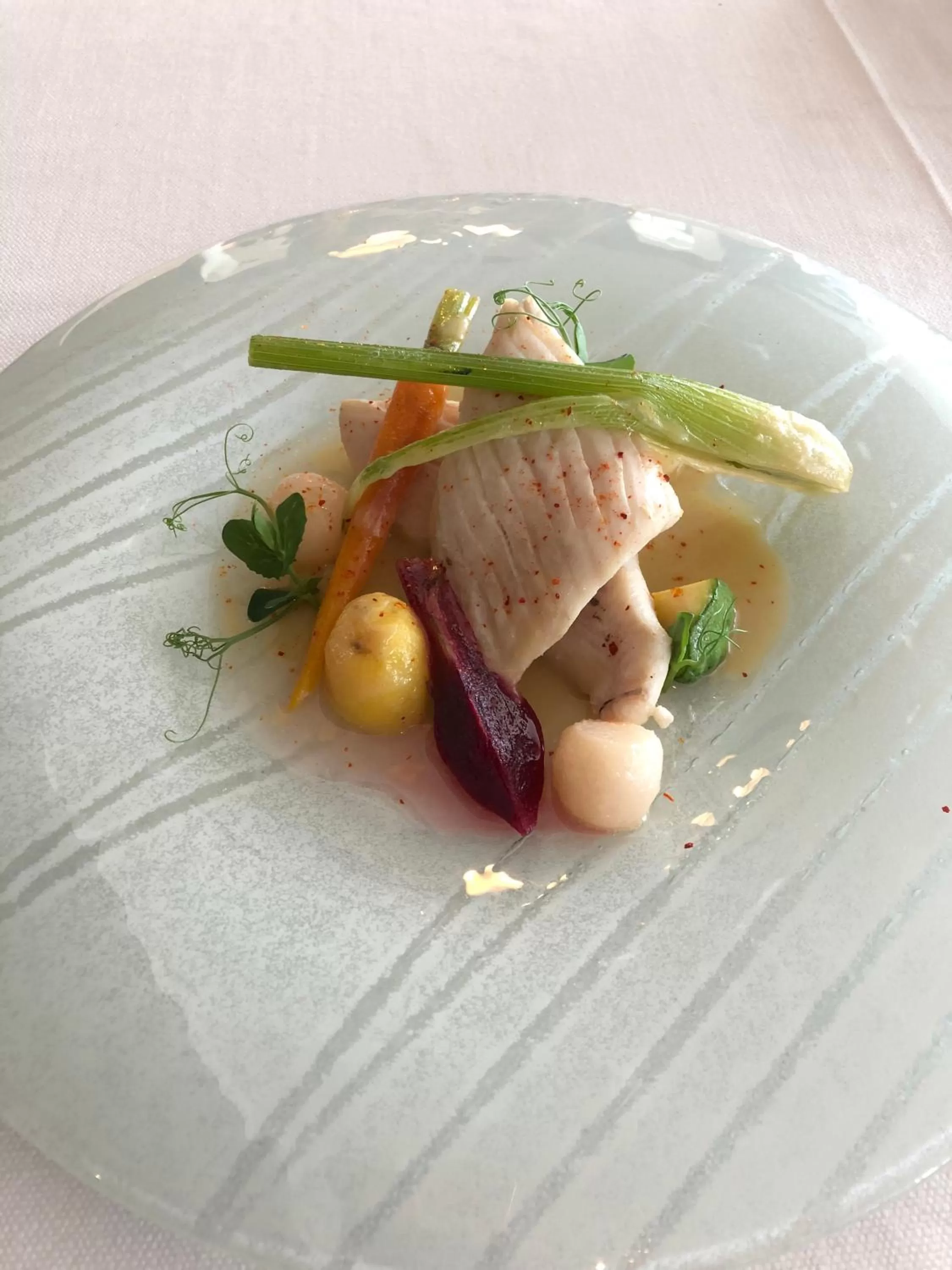 Food close-up in Les 3 Lieux - Hôtel, Restaurant, Espace sensoriel