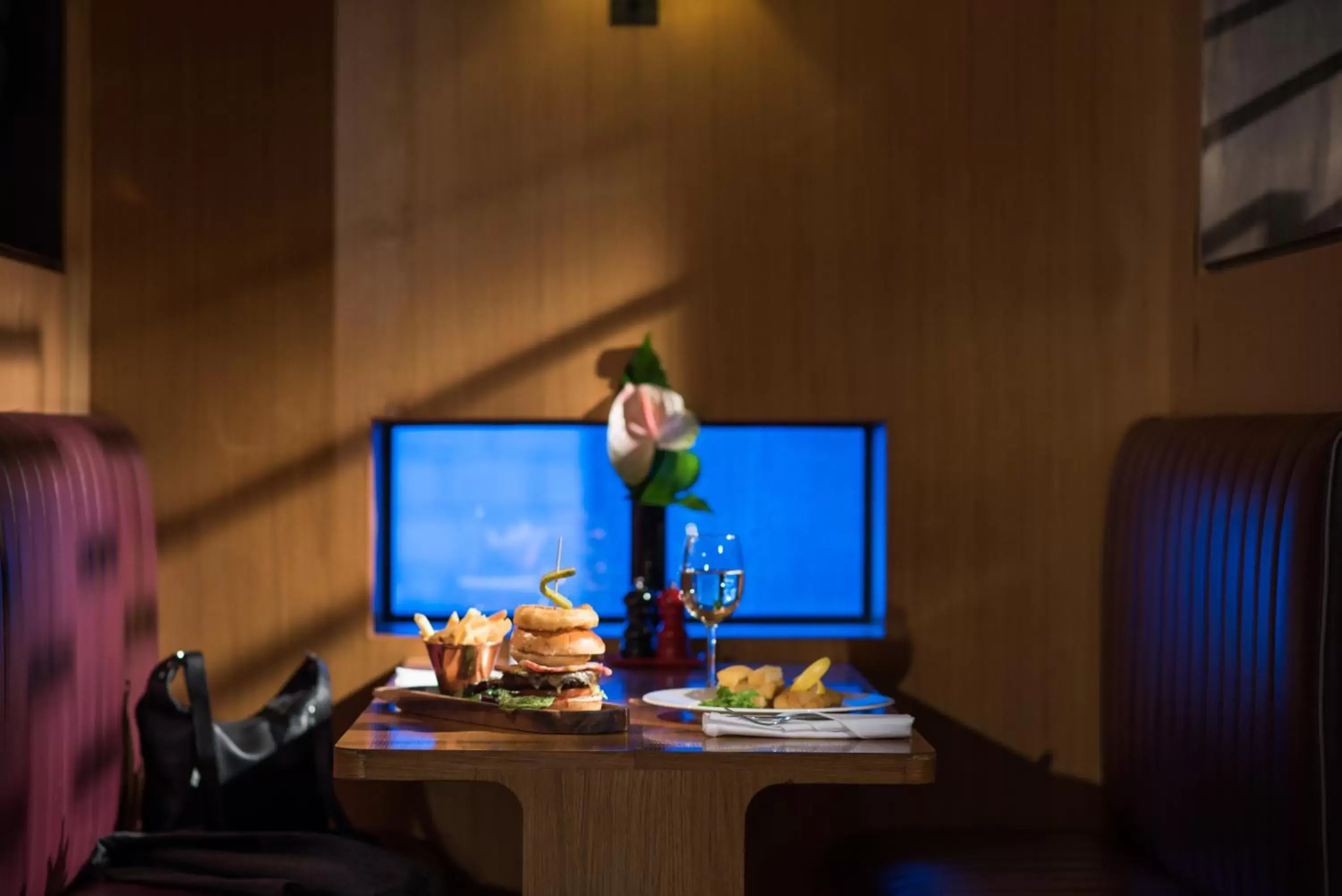 Food close-up, TV/Entertainment Center in The Fitzwilliam Hotel Belfast