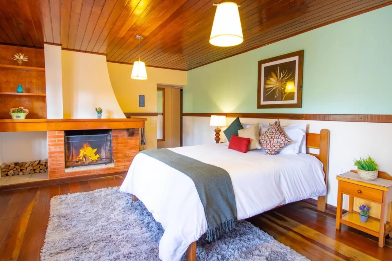 Bed in Pousada Ricanto Amore Mio