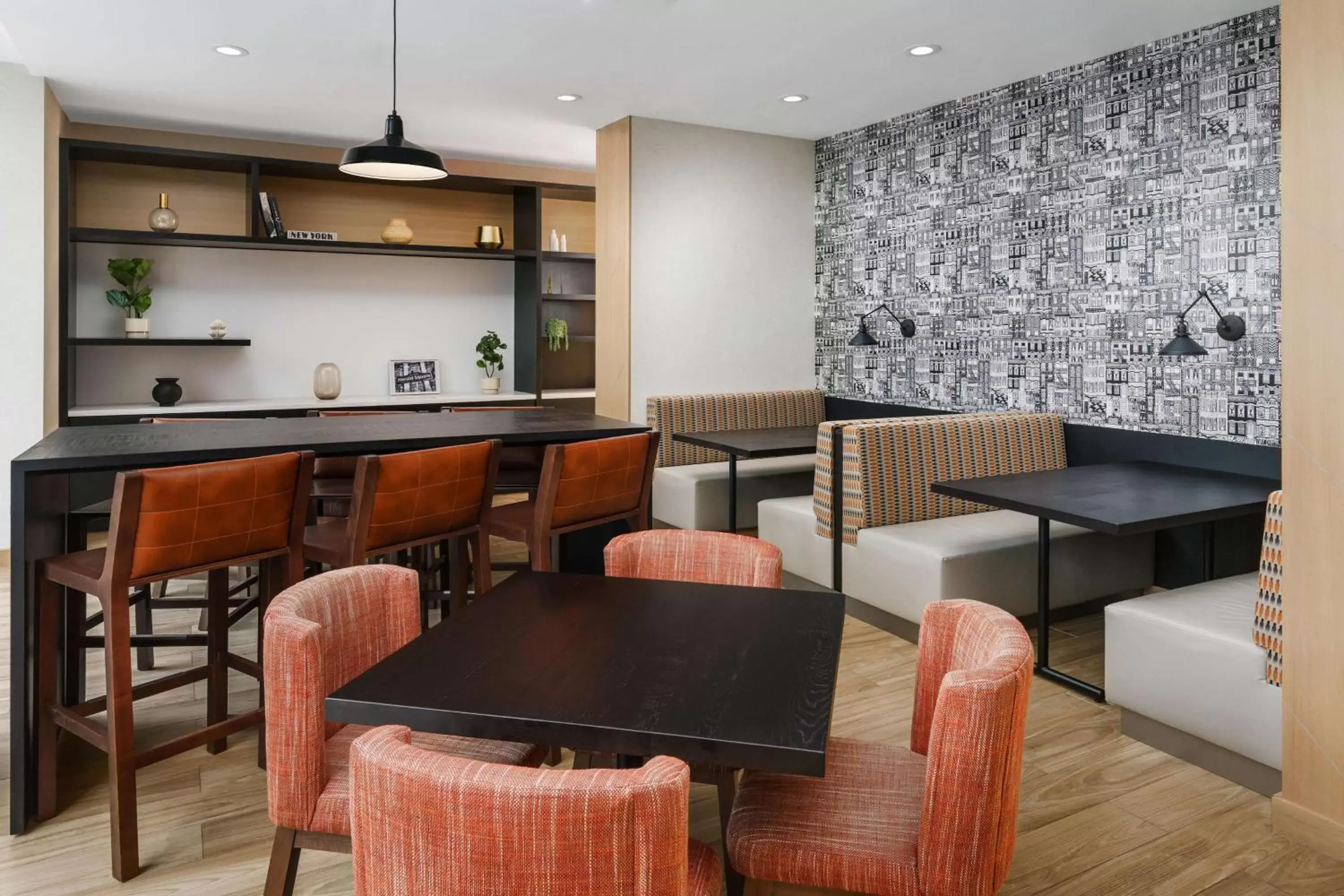 Lobby or reception, Lounge/Bar in Hampton Inn Manhattan-35th St Empire State Bldg