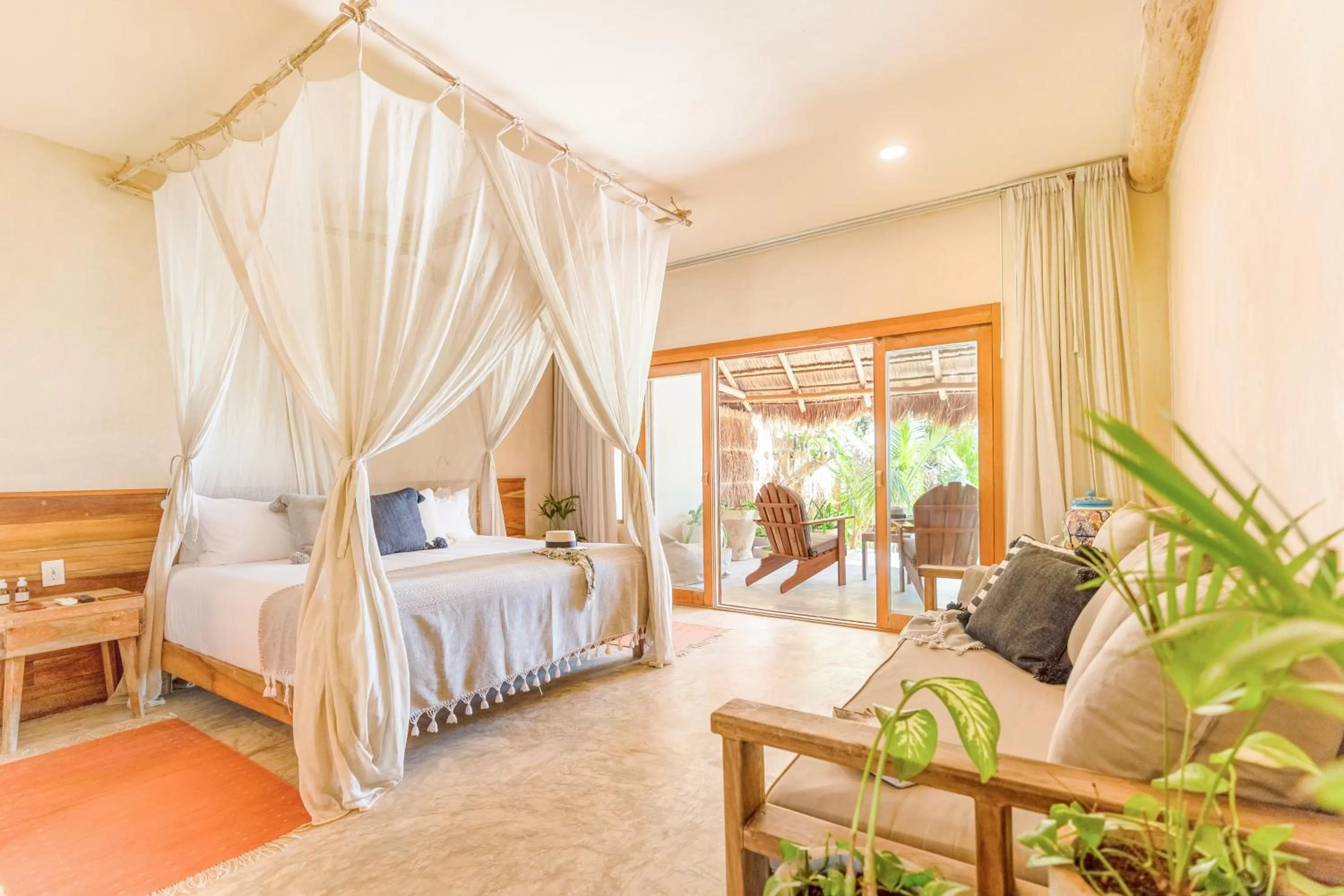 Bed in Ahau Tulum - Beachfront Hotel