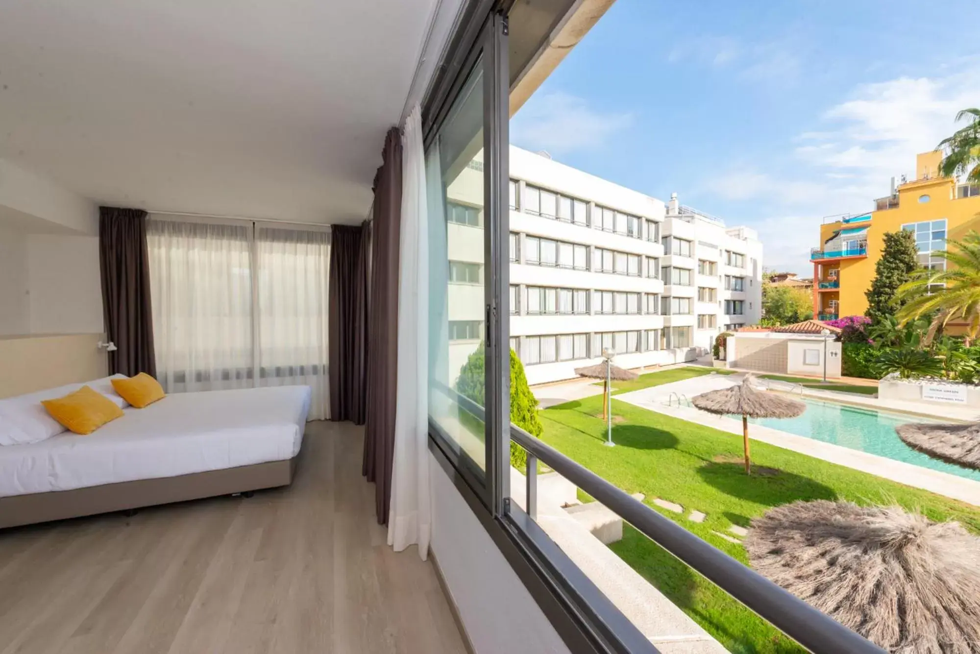 Pool view, Bed in Atenea Park Suites & Apartments Pool view, Bed in Atenea Park Suites & Apartments