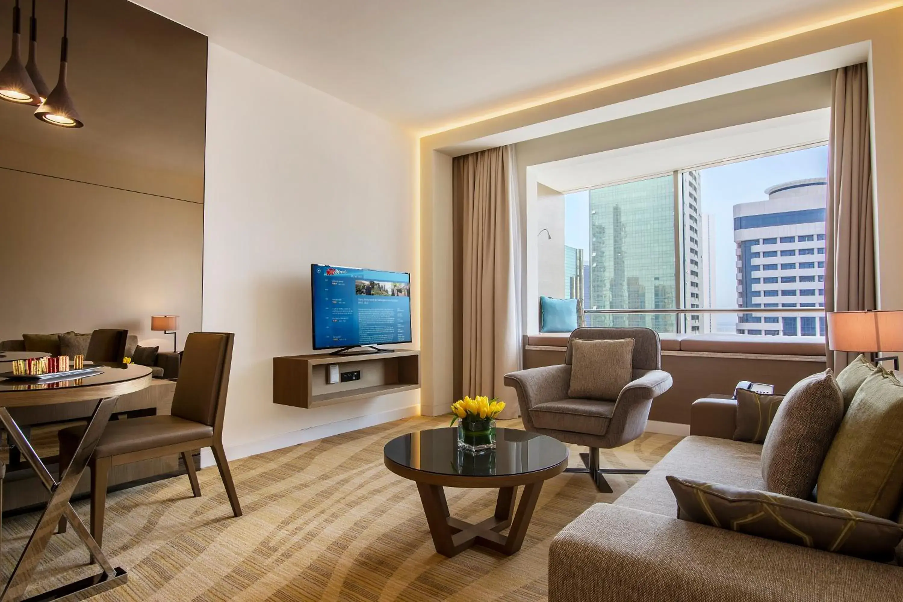 Living room, Seating Area in Towers Rotana