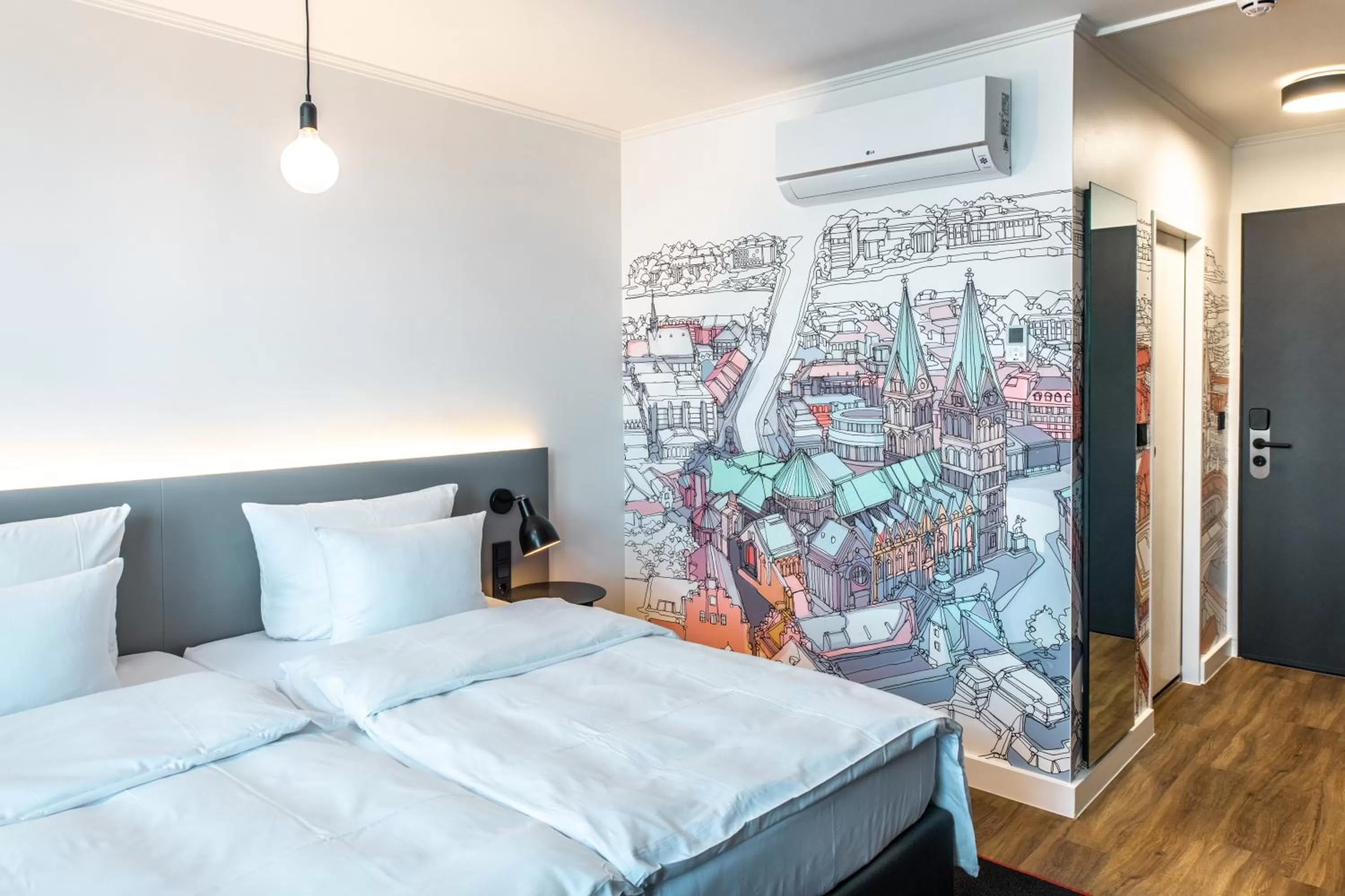 Bed in Pentahotel Bremen